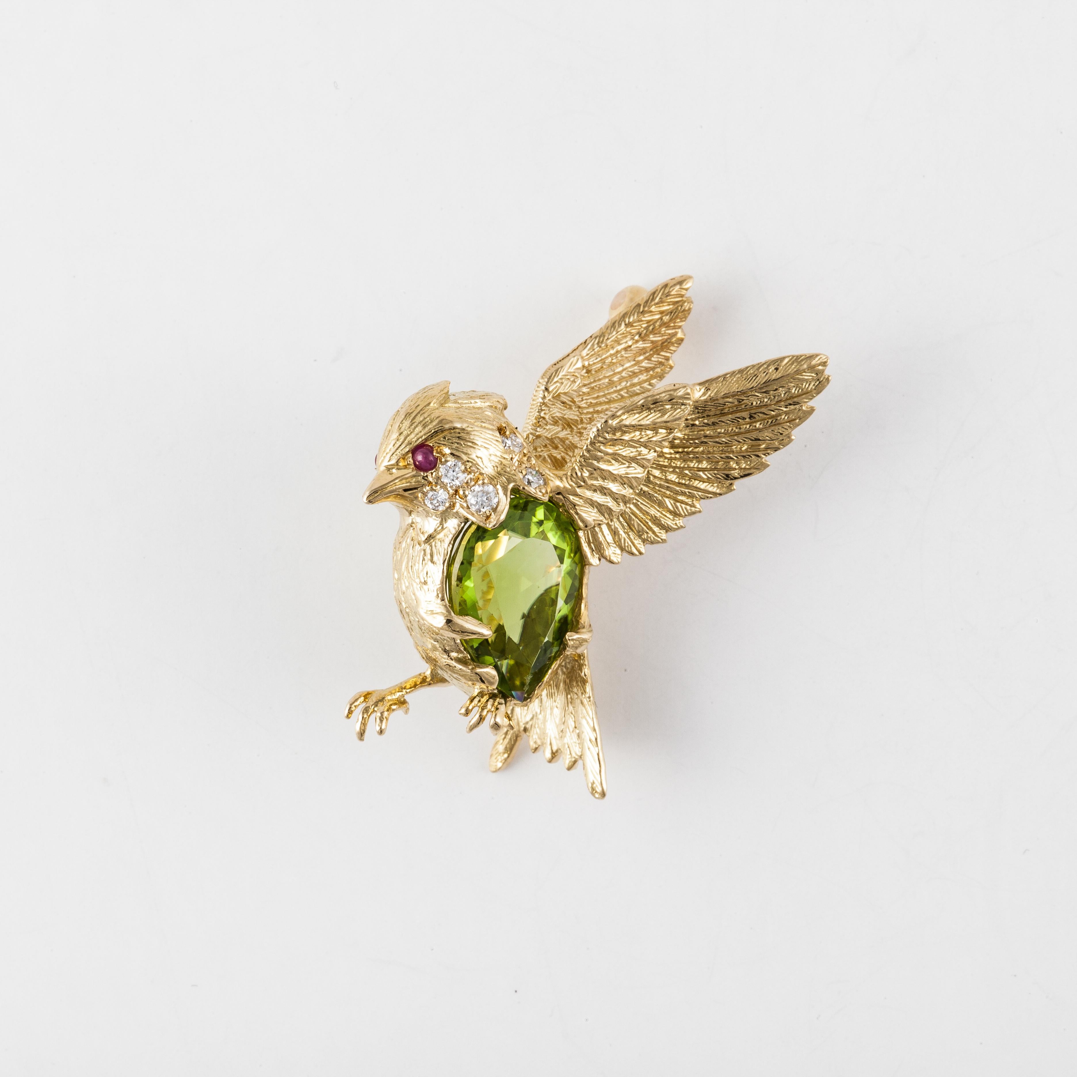 gold bird pin