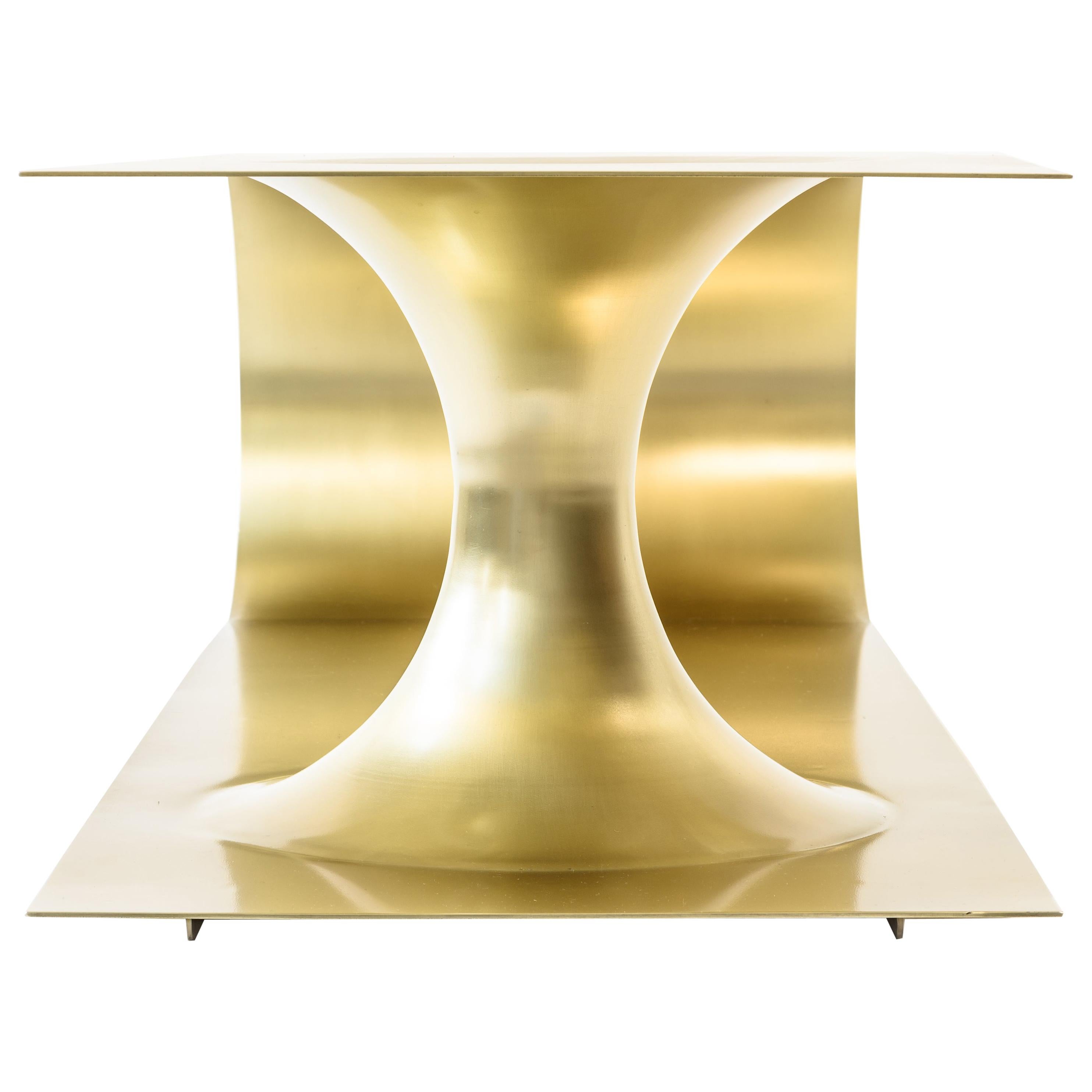 EÆ Wormhole Occasional Coffee Table in Polished Brass Plated Steel