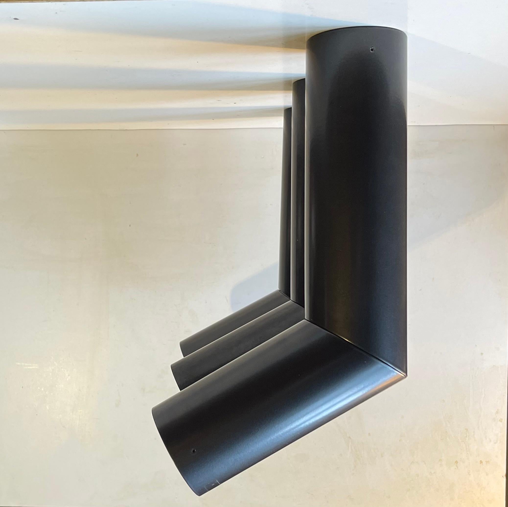 Italiano E06 Lampade da soffitto o da parete minimaliste nere di Studio A per Luceplan Italia in vendita