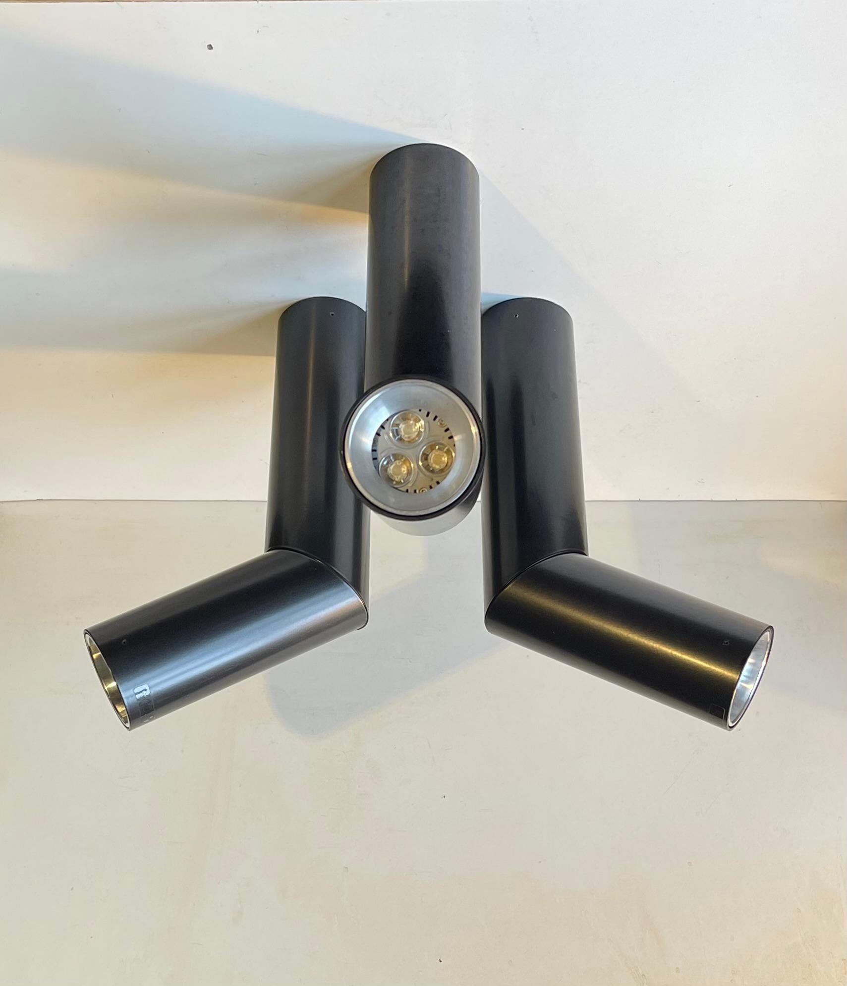 XXIe siècle et contemporain E06 Plafonniers ou appliques noirs minimalistes par Habits Studio pour Luceplan Italie en vente