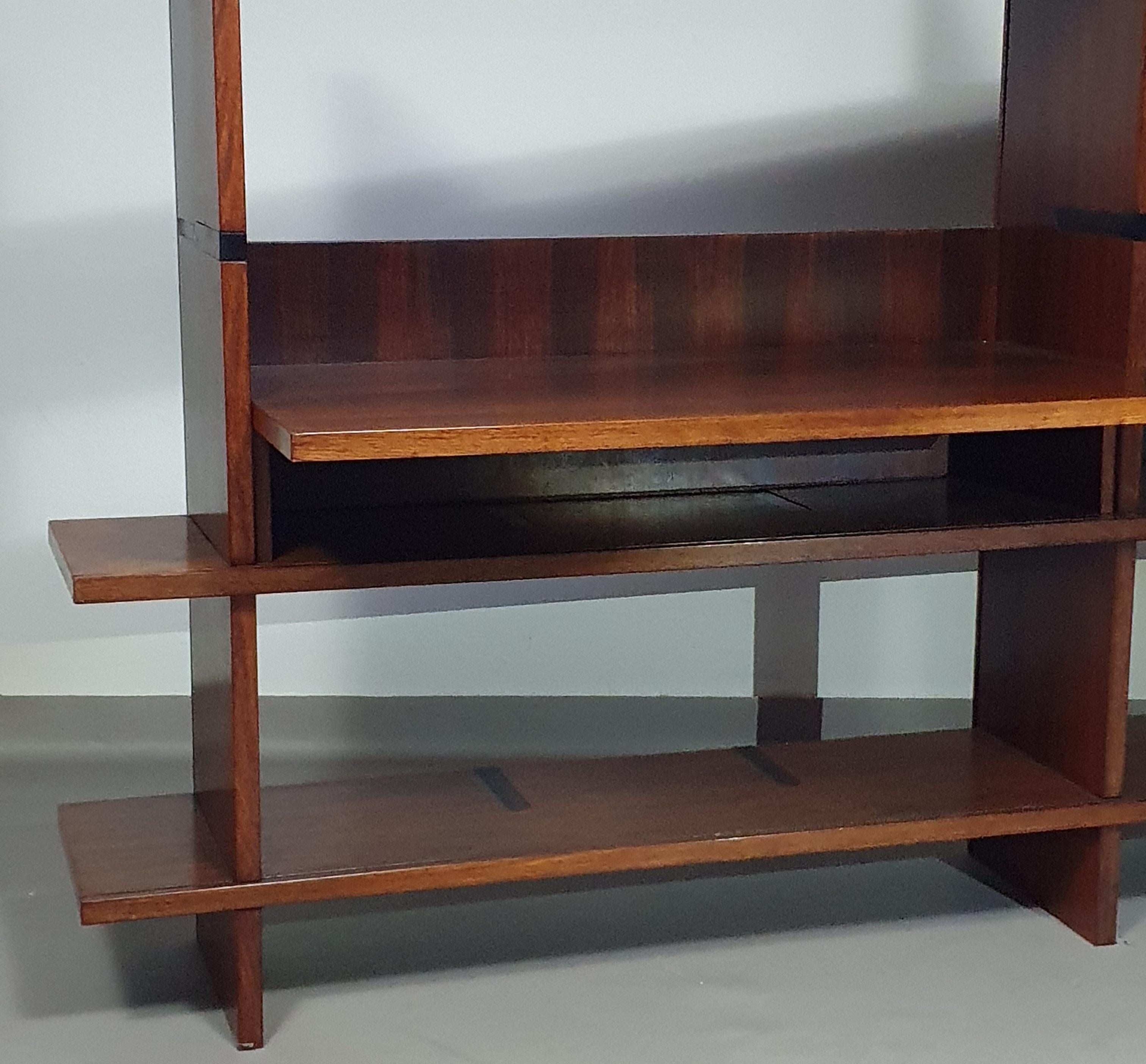 Other E101 Domino bookcase with writing desk by Eugenio Gerli for Tecno 1960  For Sale