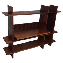 Vintage E101 Domino bookcase with writing desk by Eugenio Gerli for Tecno 1960 