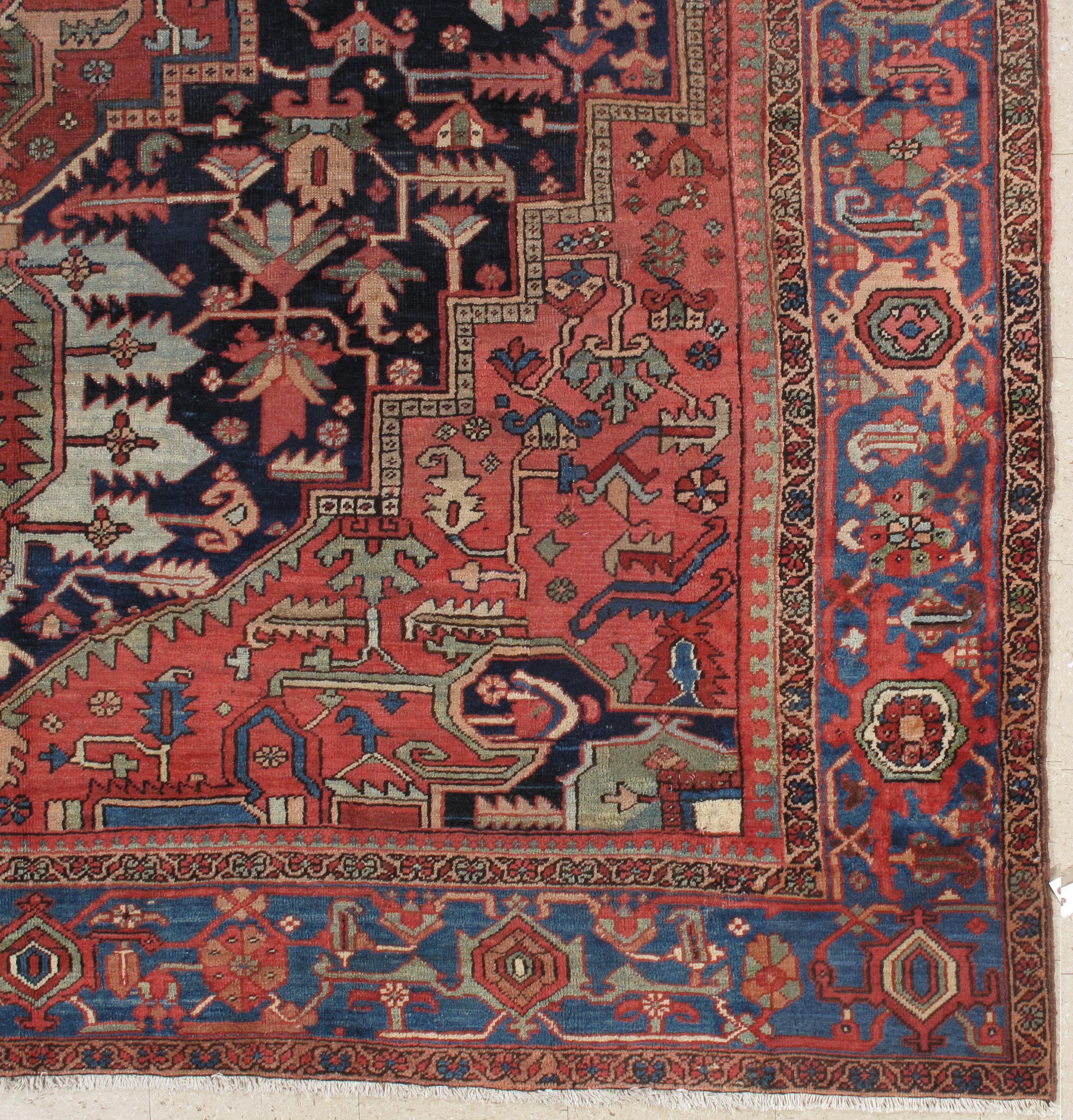 Heriz carpets are the staple of the furnishing market and remain the most popular of all NW Persian Carpets. They were produced for the rapidly growing US market in the late 19th-early 20th centuries. In home design, Heriz carpets are beloved for