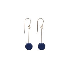 Vintage e1308 navy circle drop earrings