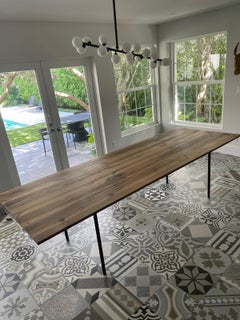 E15 Anton European Walnut Top Wood Table designed by Philipp Mainzer
