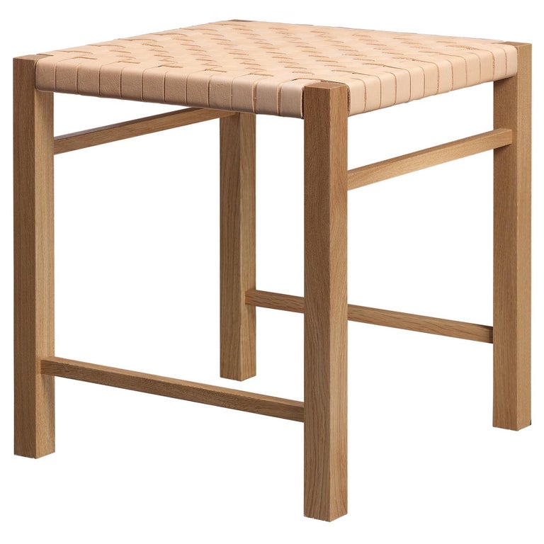 e15 Aswan Stool with Oak Waxed Base by Ferdinand Kramer 1