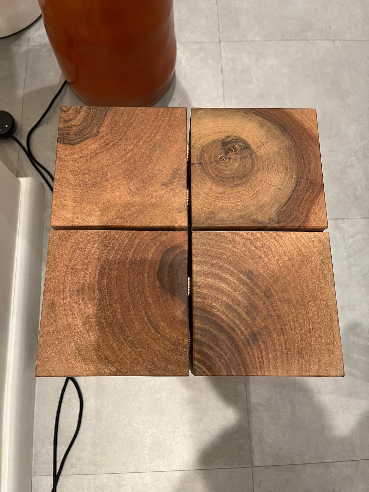 e15 Backenzahn Walnut Side Table by Philipp Mainzer in STOCK In Good Condition For Sale In New York, NY