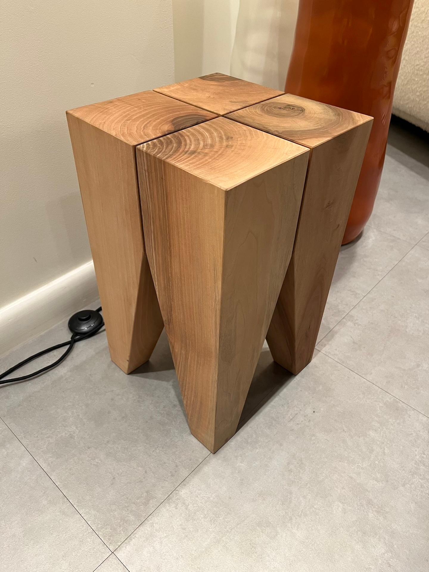 e15 Backenzahn Walnut Side Table by Philipp Mainzer in STOCK For Sale 1
