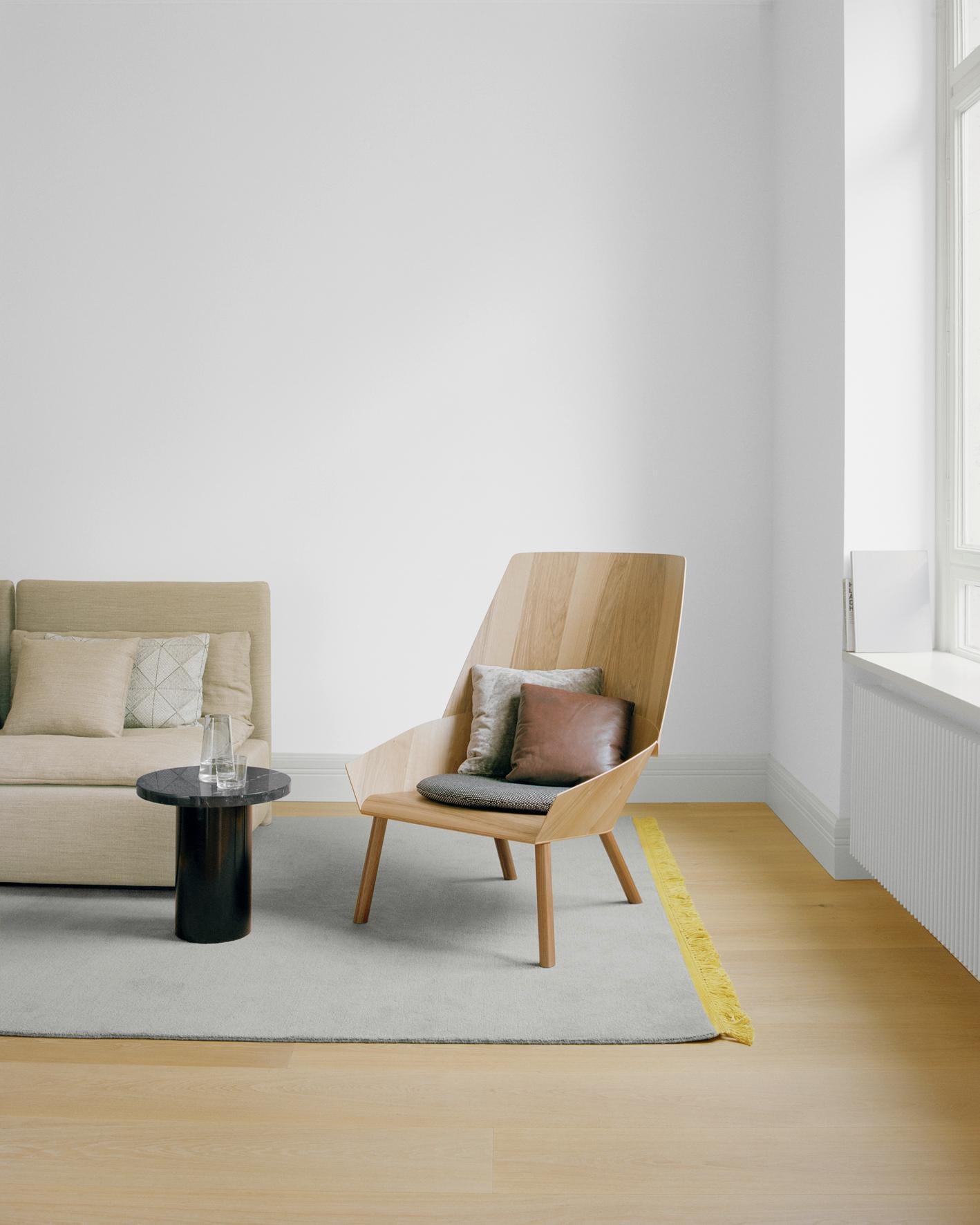 German Customizable e15 Eugene Lounge Chair with Oak Base by Stefan Diez For Sale