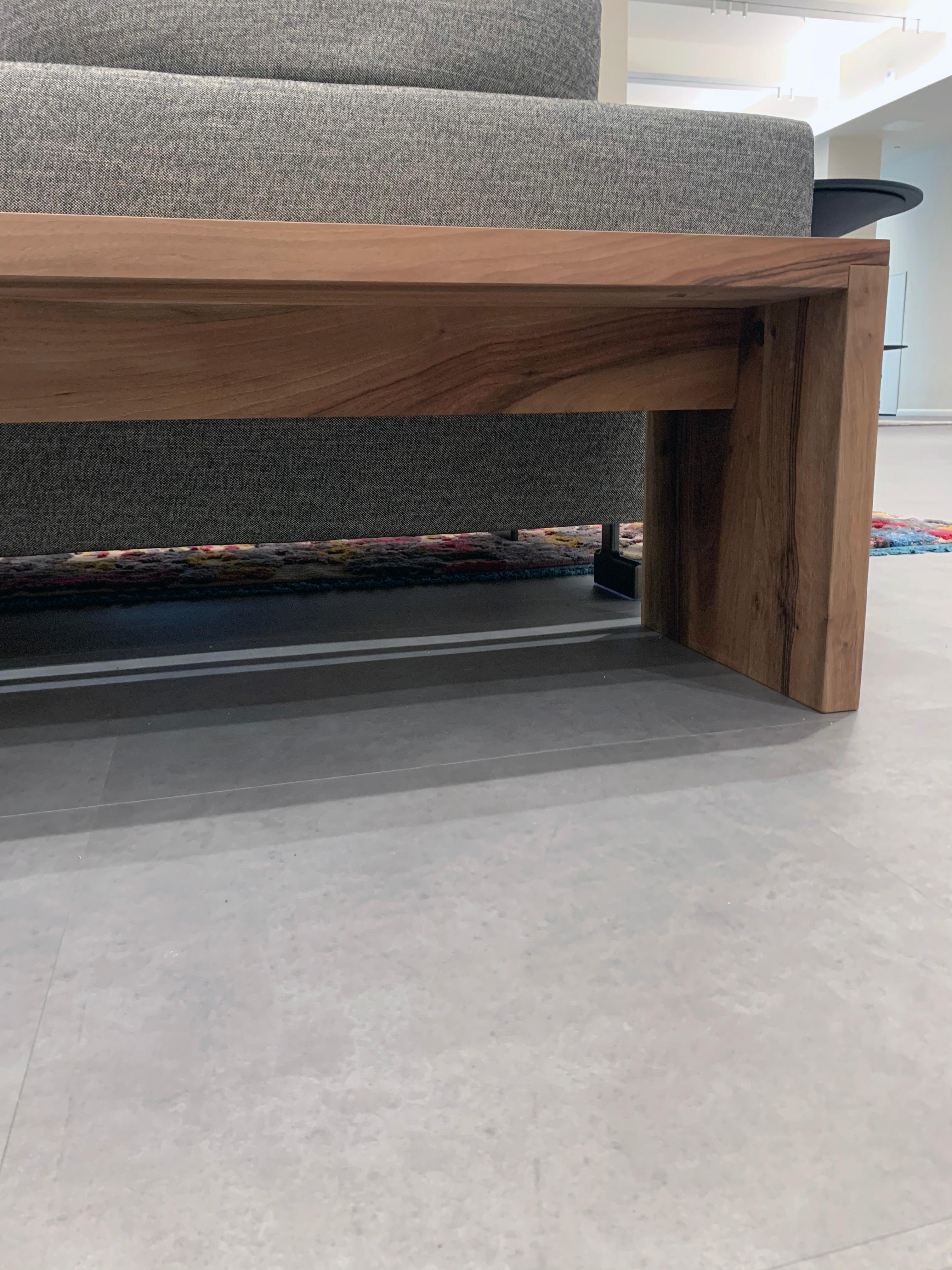 German e15 European Walnut Calle Bench by Philipp Mainzer in STOCK For Sale