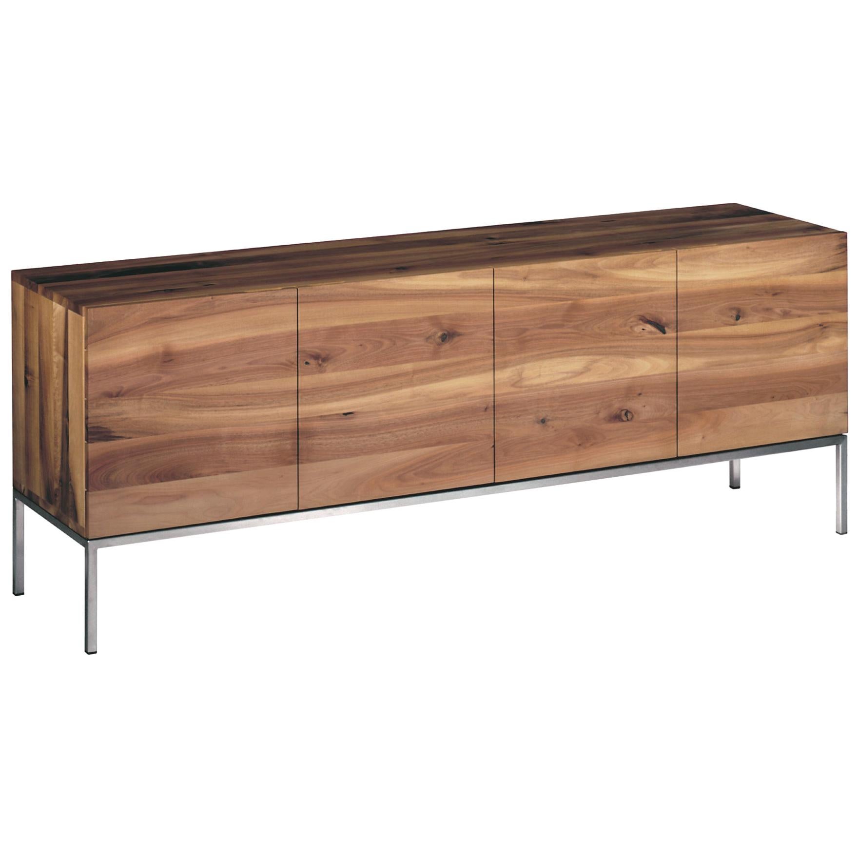 e15 Farah Sideboard with Stainless Steel Base by Philipp Mainzer