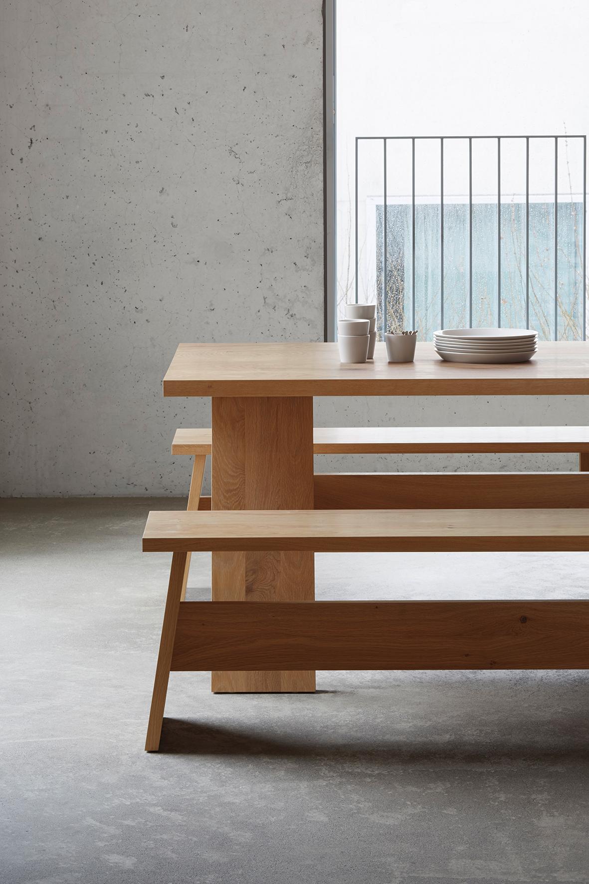 e15 Customizable Fawley Wood Bench by David Chipperfield For Sale 3