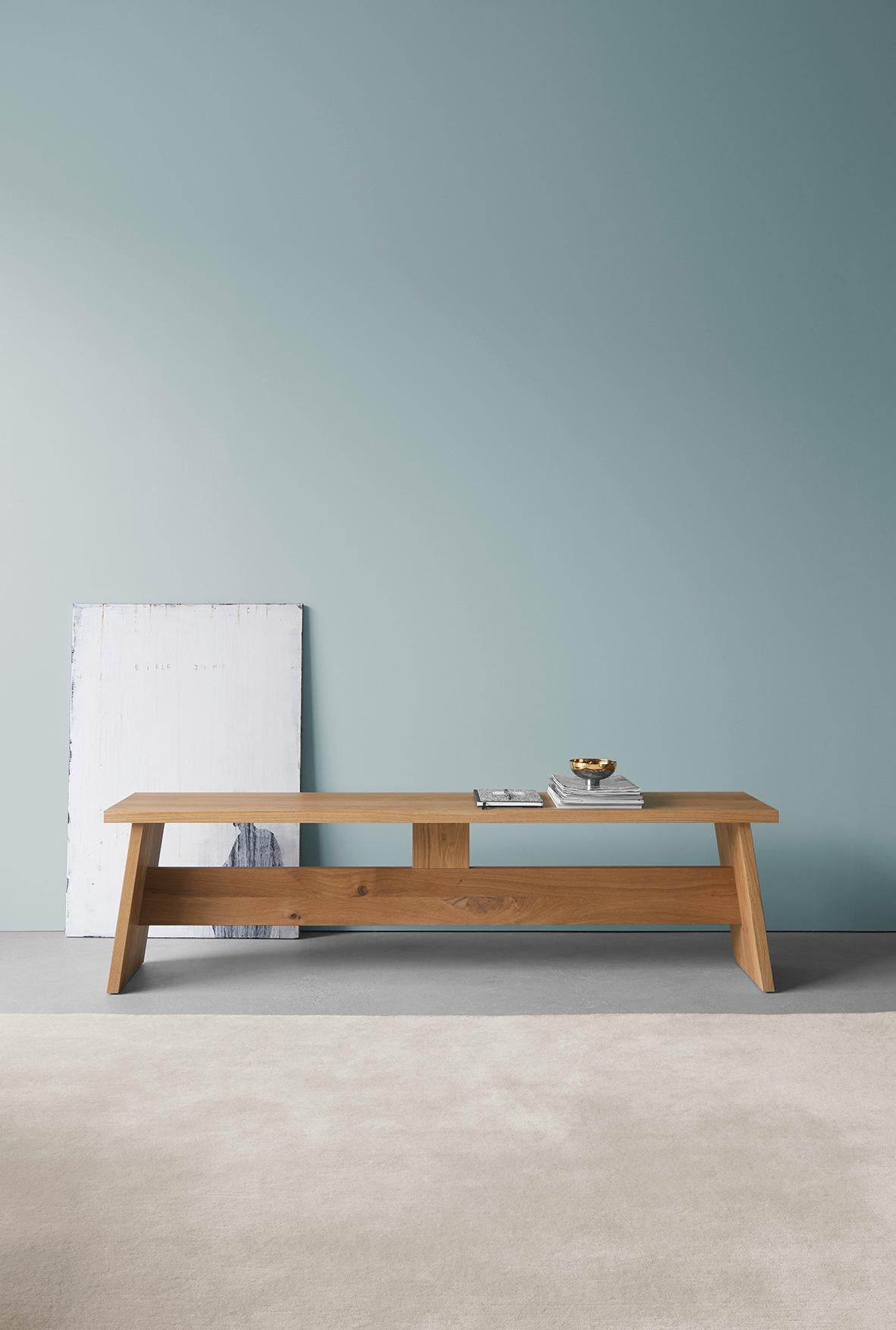 e15 Customizable Fawley Wood Bench by David Chipperfield For Sale 1