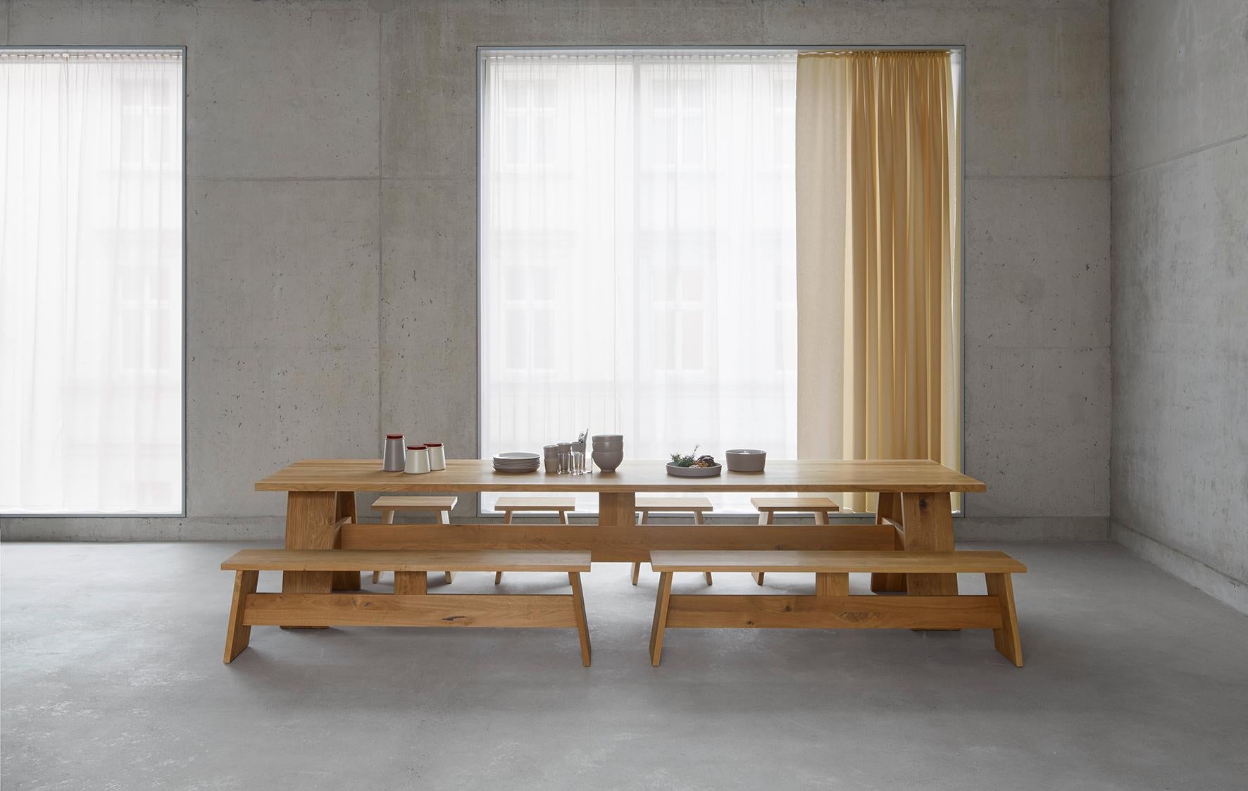 e15 Customizable Fawley Wood Bench by David Chipperfield For Sale 2