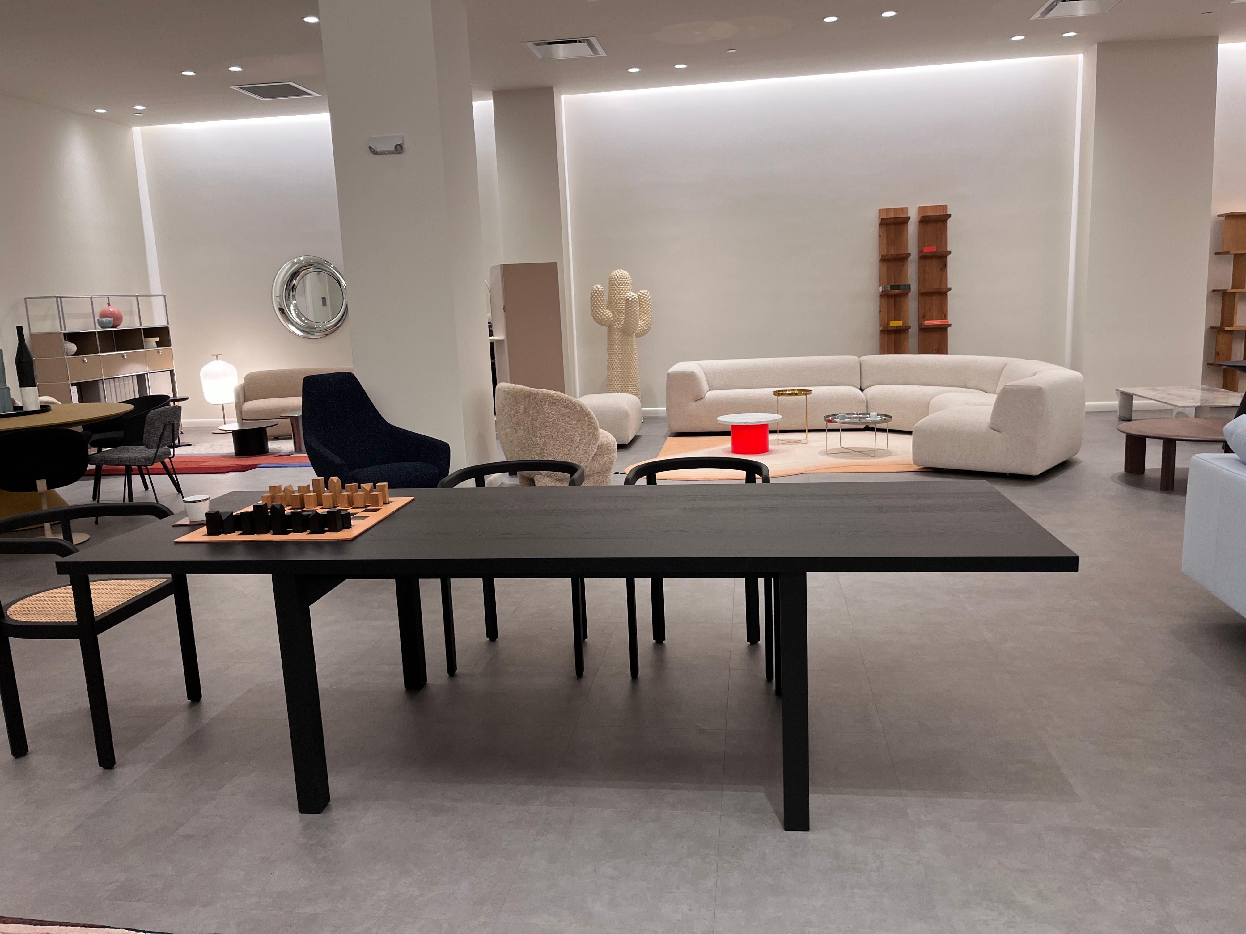 e15 Galerie Jet Black Oak Stained Table by David Chipperfield in STOCK In Excellent Condition In New York, NY