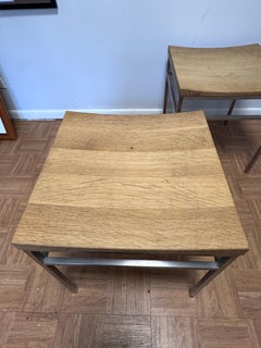 e15 GRACE ST07 Stools by Philipp Mainzer in Stainless Steel & Oak