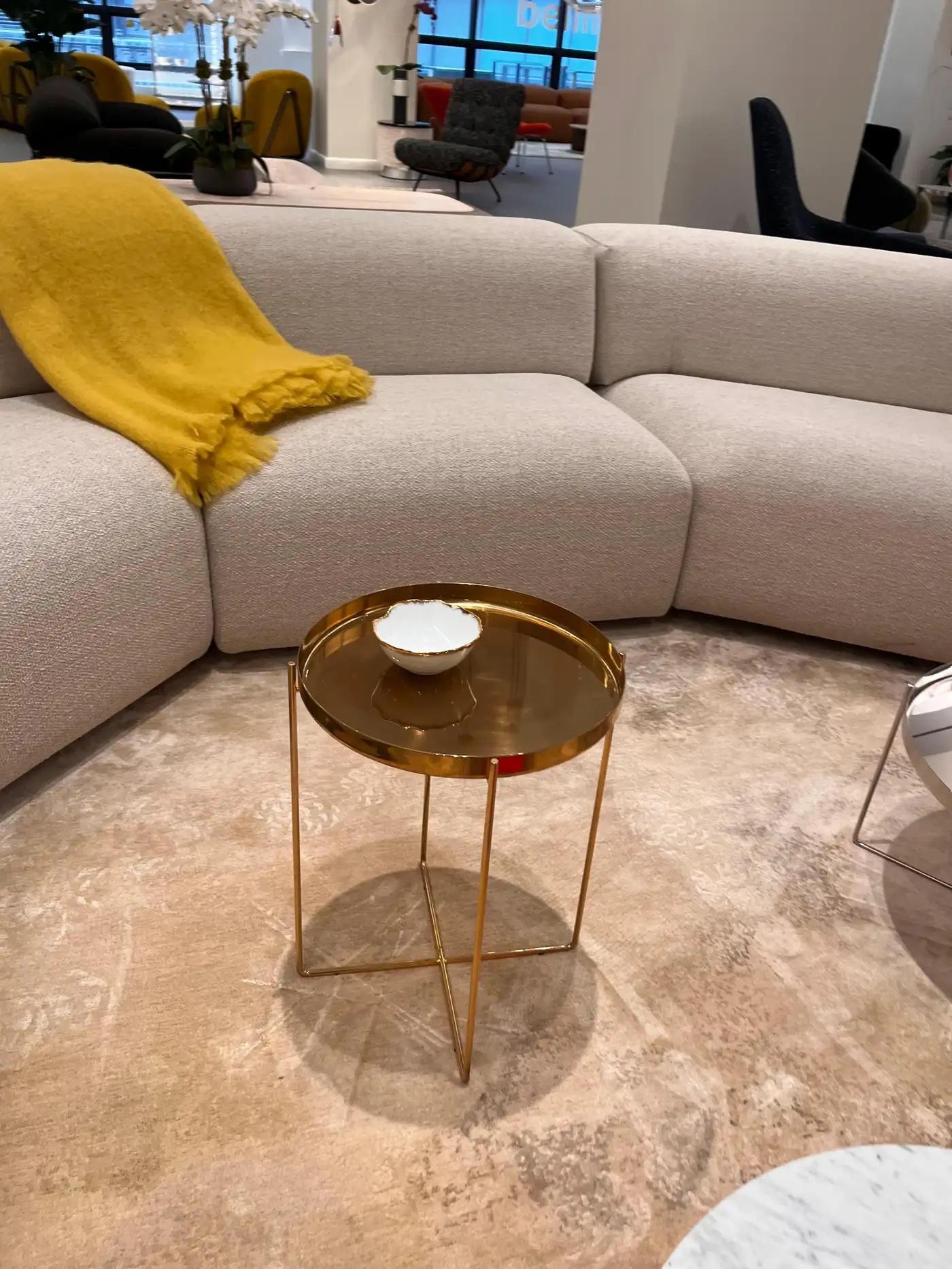 German e15 Habibi Brass Side Table by Philipp Mainzer in STOCK For Sale