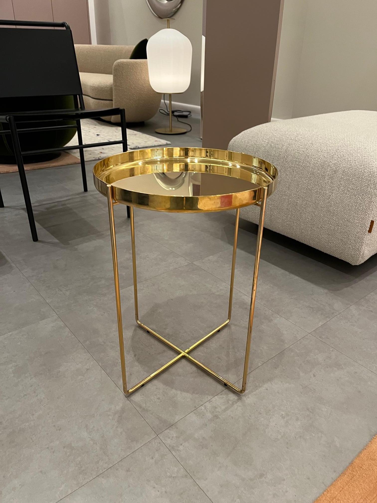Contemporary e15 Habibi Brass Side Table by Philipp Mainzer in STOCK For Sale