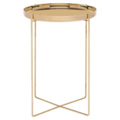 e15 Habibi Polished Brass Side Table designed by Philipp Mainzer