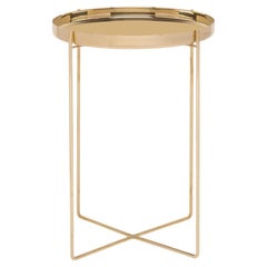 e15 Tavolino Habibi in ottone lucido disegnato da Philipp Mainzer in STOCK