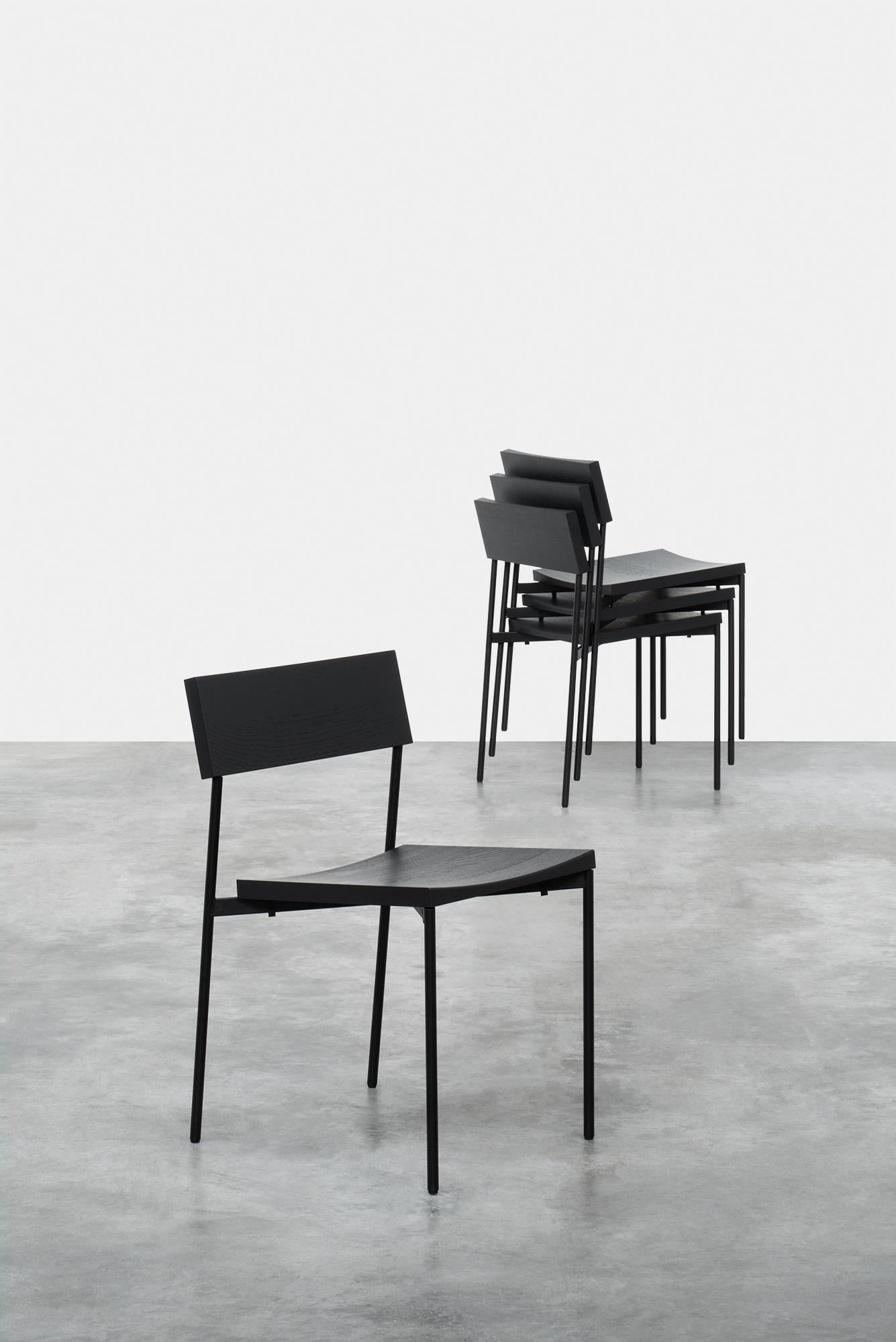 Modern e15 Henning Chair with Jet-Black Frame by Philipp Mainzer