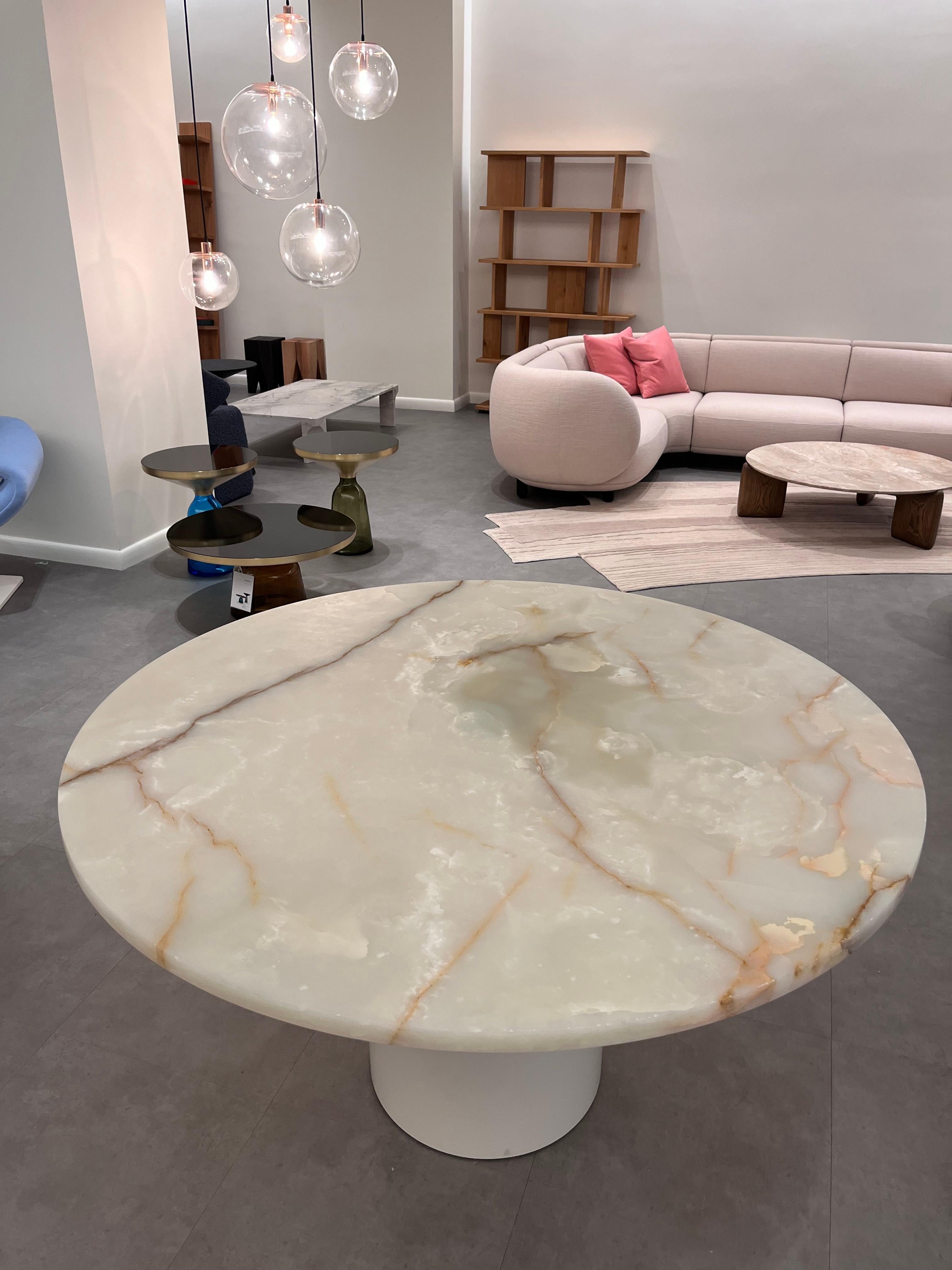 Table de salle à manger e15 Hiroki en marbre onyx Verde de Philipp Mainzer en stock en vente 1