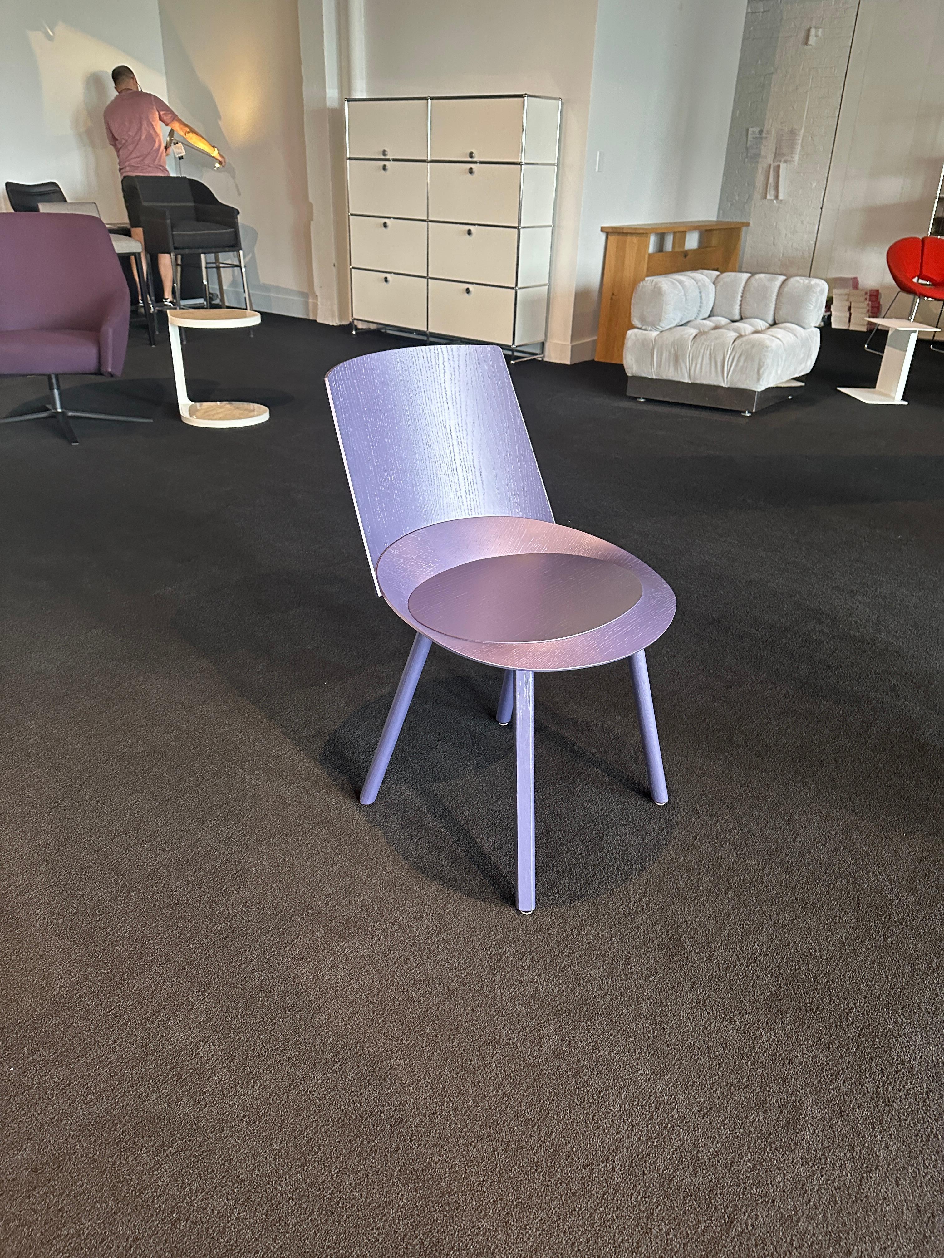 e15 Houdini Violet Side Chair by Stefan Diez in STOCK 13