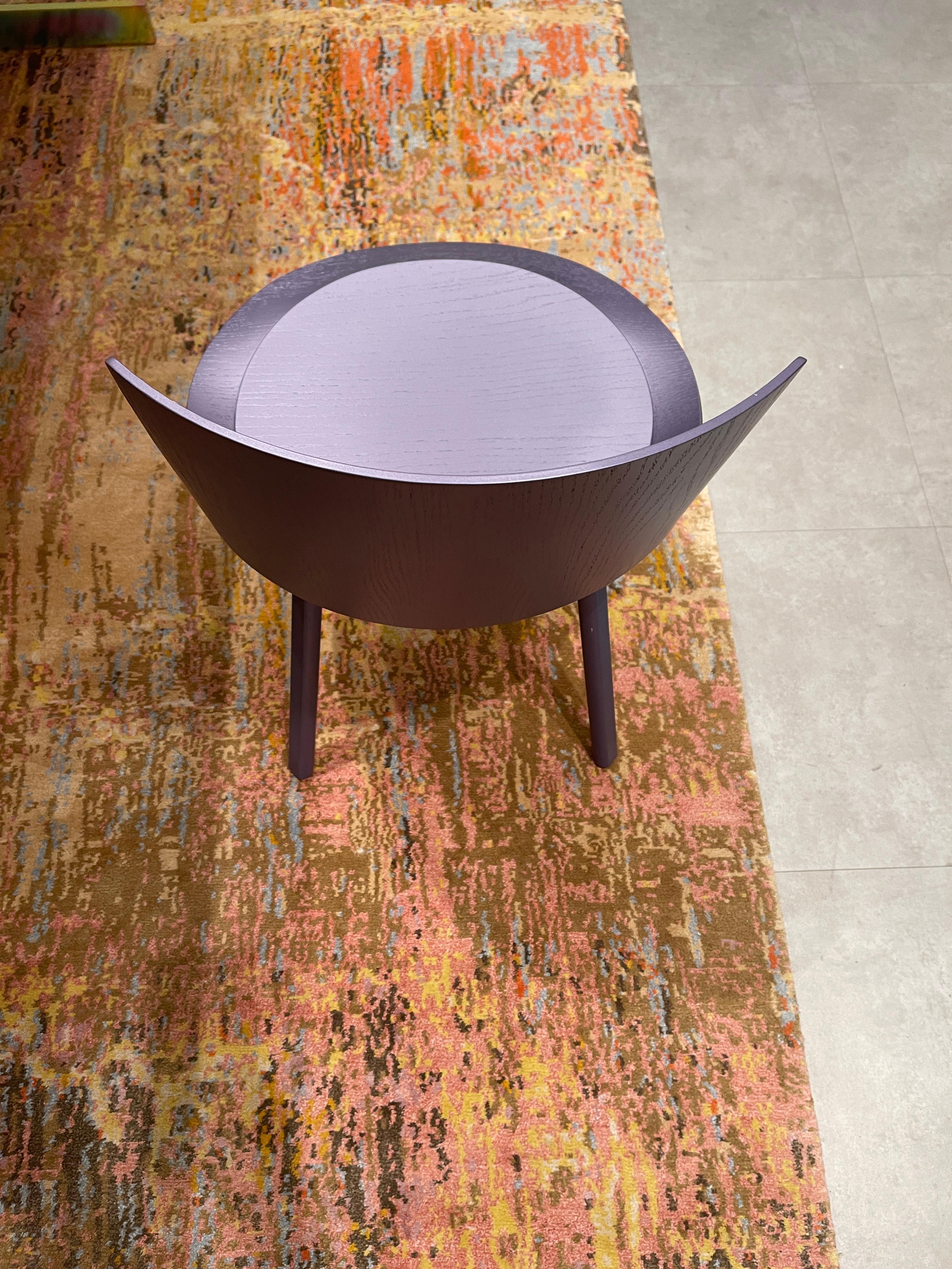 Contemporary e15 Houdini Violet Side Chair by Stefan Diez in STOCK