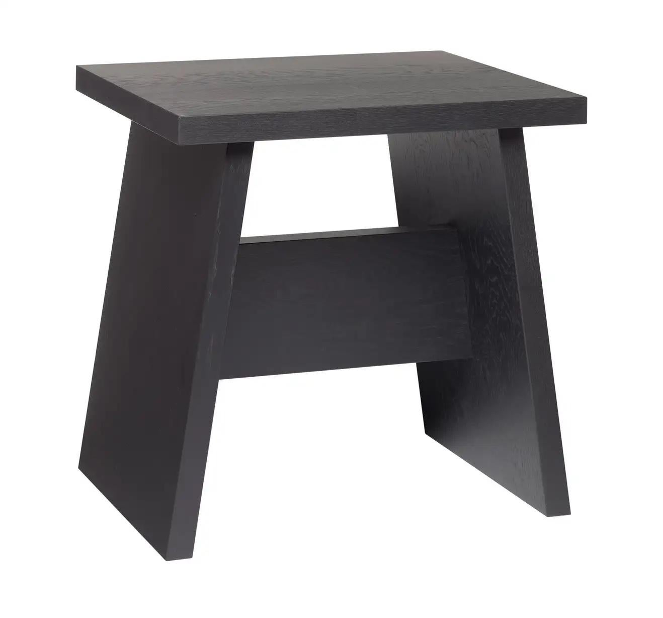 German e15 Jet Black Langley Wood Side Table by David Chipperfield in STOCK For Sale