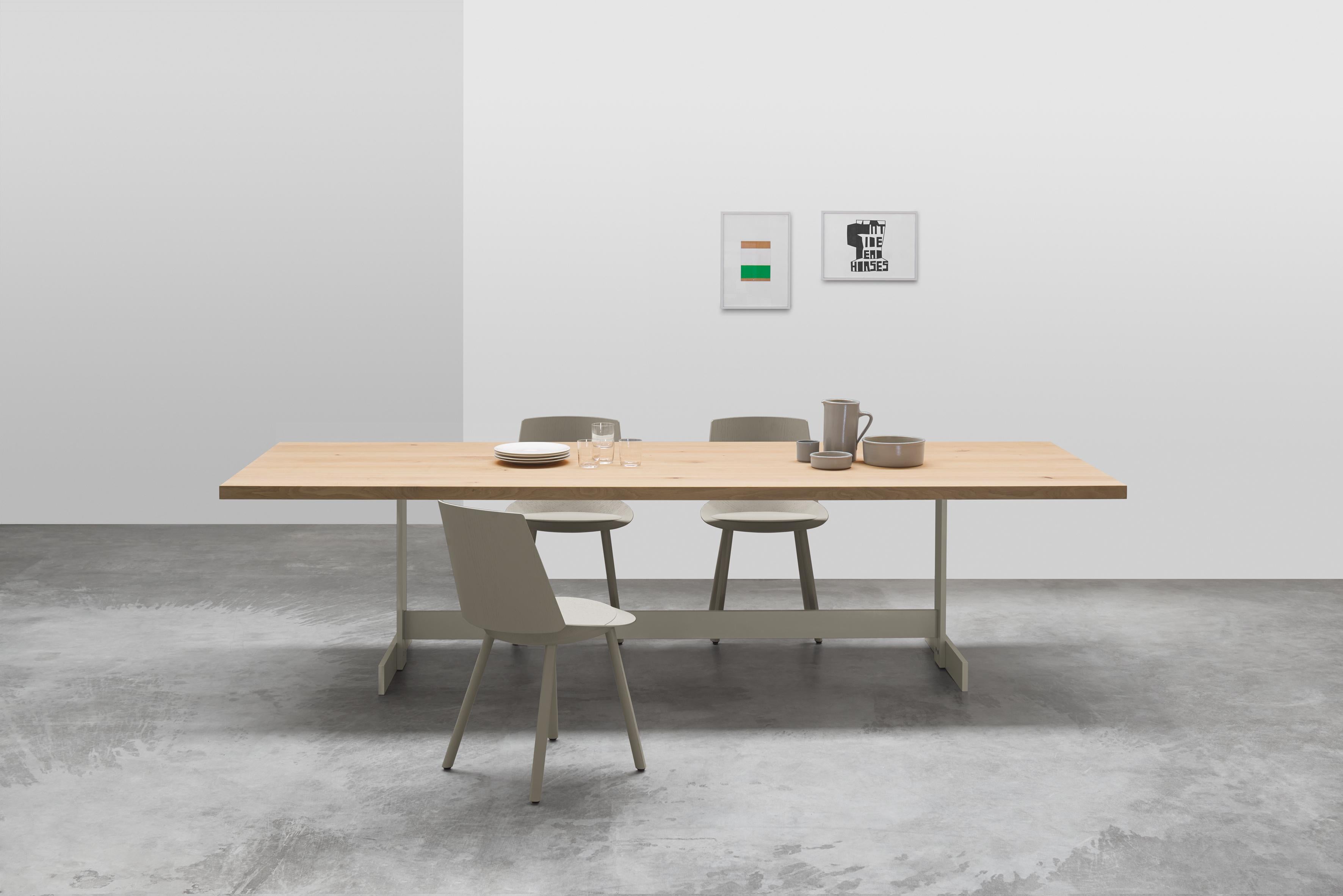 Modern e15 Kazimir Table with Zinc-Plated Base by Philipp Mainzer For Sale