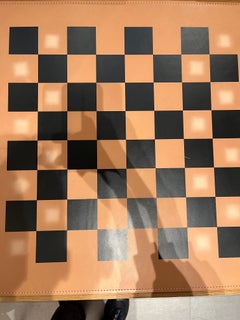 e15 Nona Leather Chess Board and Chess Figures by Annabelle Klute in STOCK