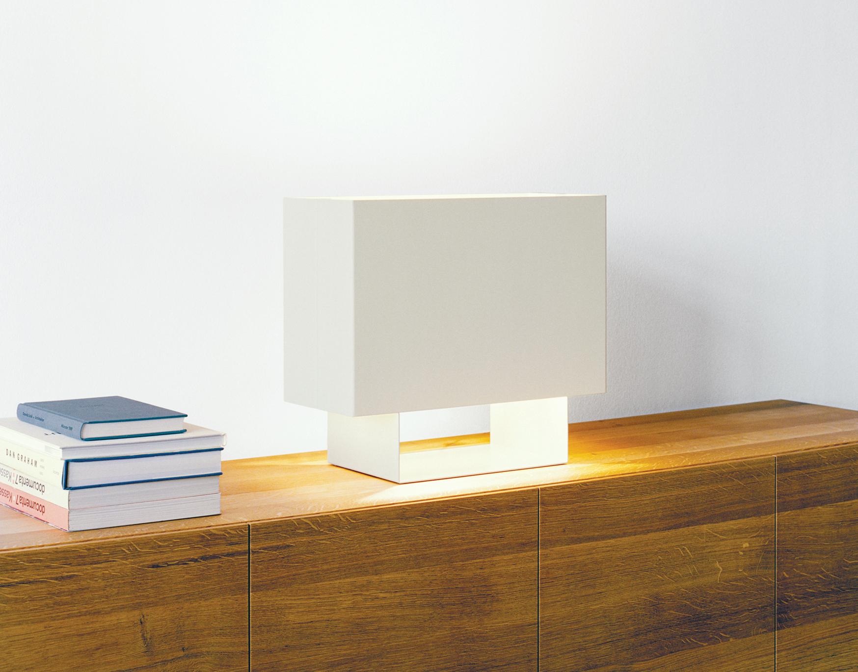 German e15 Seam One Table Light in White by Mark Holmes