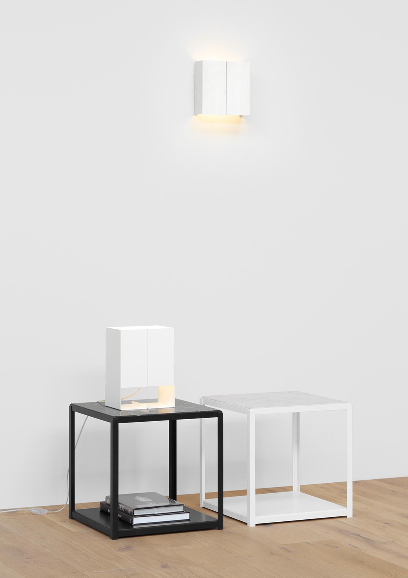 Metal e15 Seam Two Table Light in White by Mark Holmes