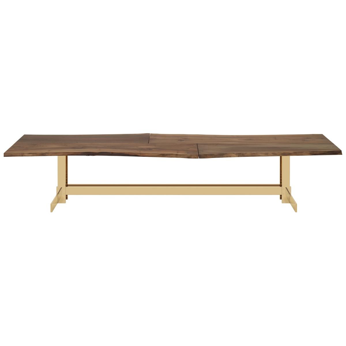 e15 Selected Trunk II Table with Brass Polished Base by Philipp Mainzer