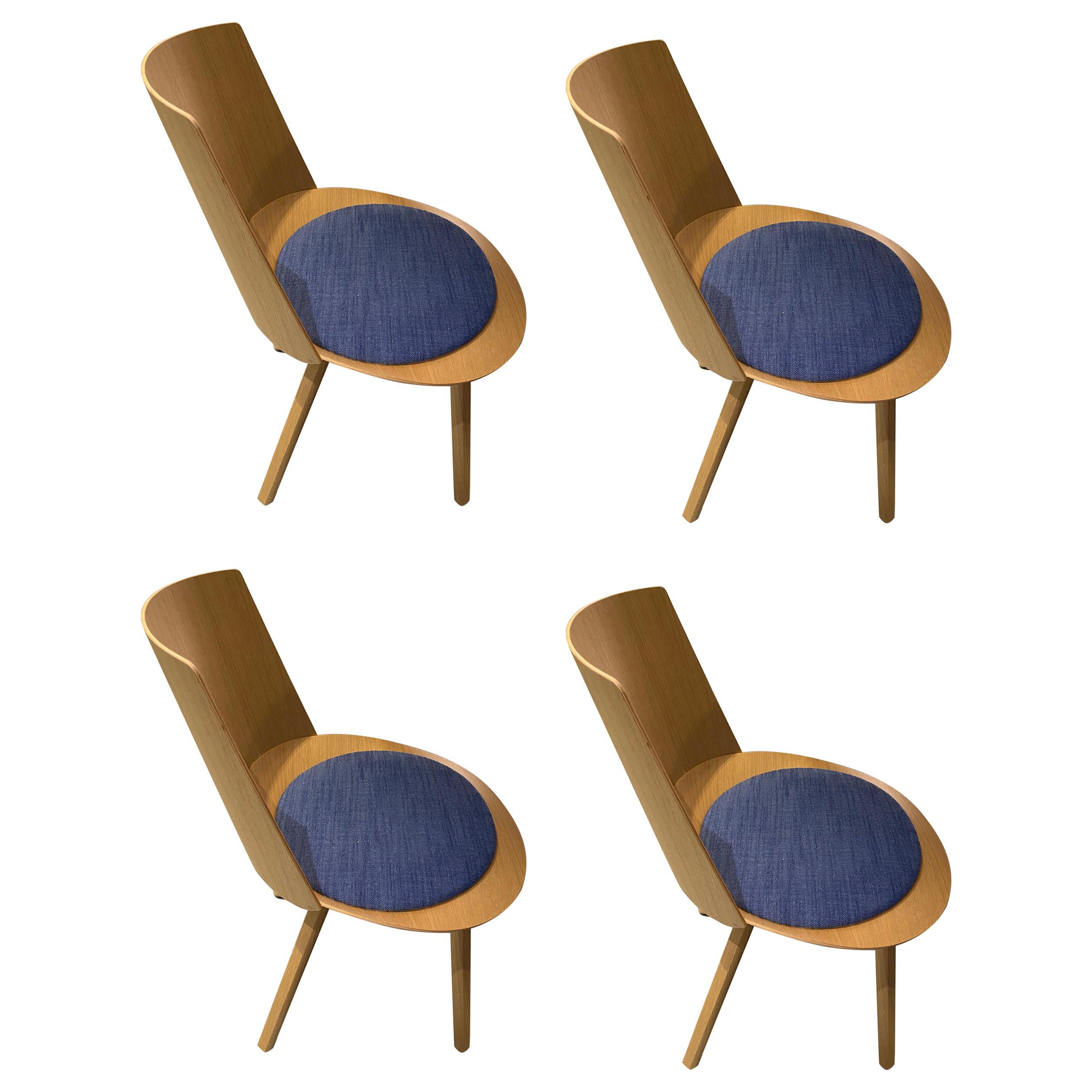 E15 Set of Four Houdini Chairs Designed by Stefan Diez