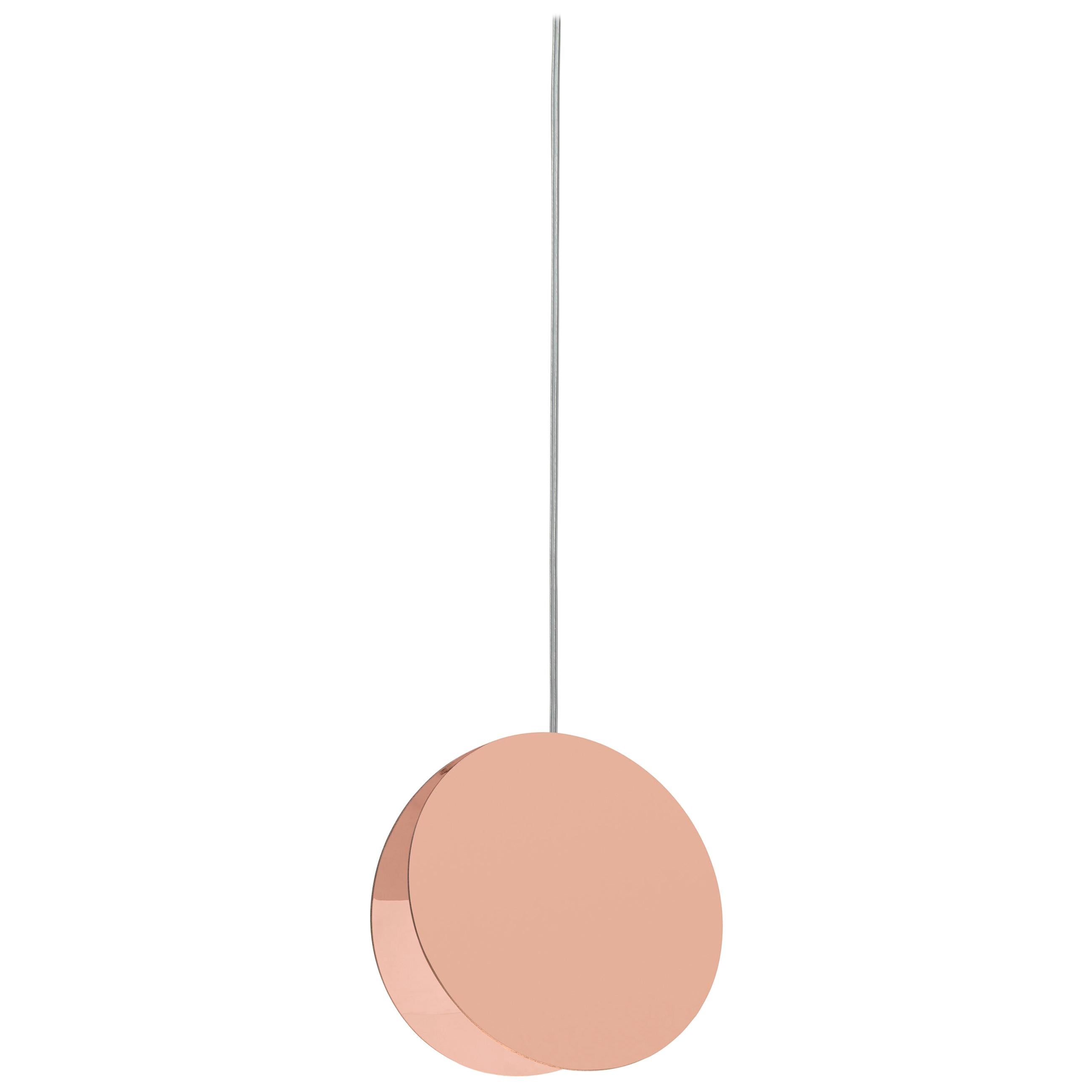 Pink (Copper-Plated Stainless Steel) e15 Small North Pendant Light by Eva Marguerre and Marcel Besau