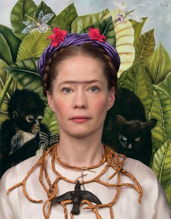 Ode to Frida Kahlo's Self-Portrait with Thorn Necklace and Hummingbird