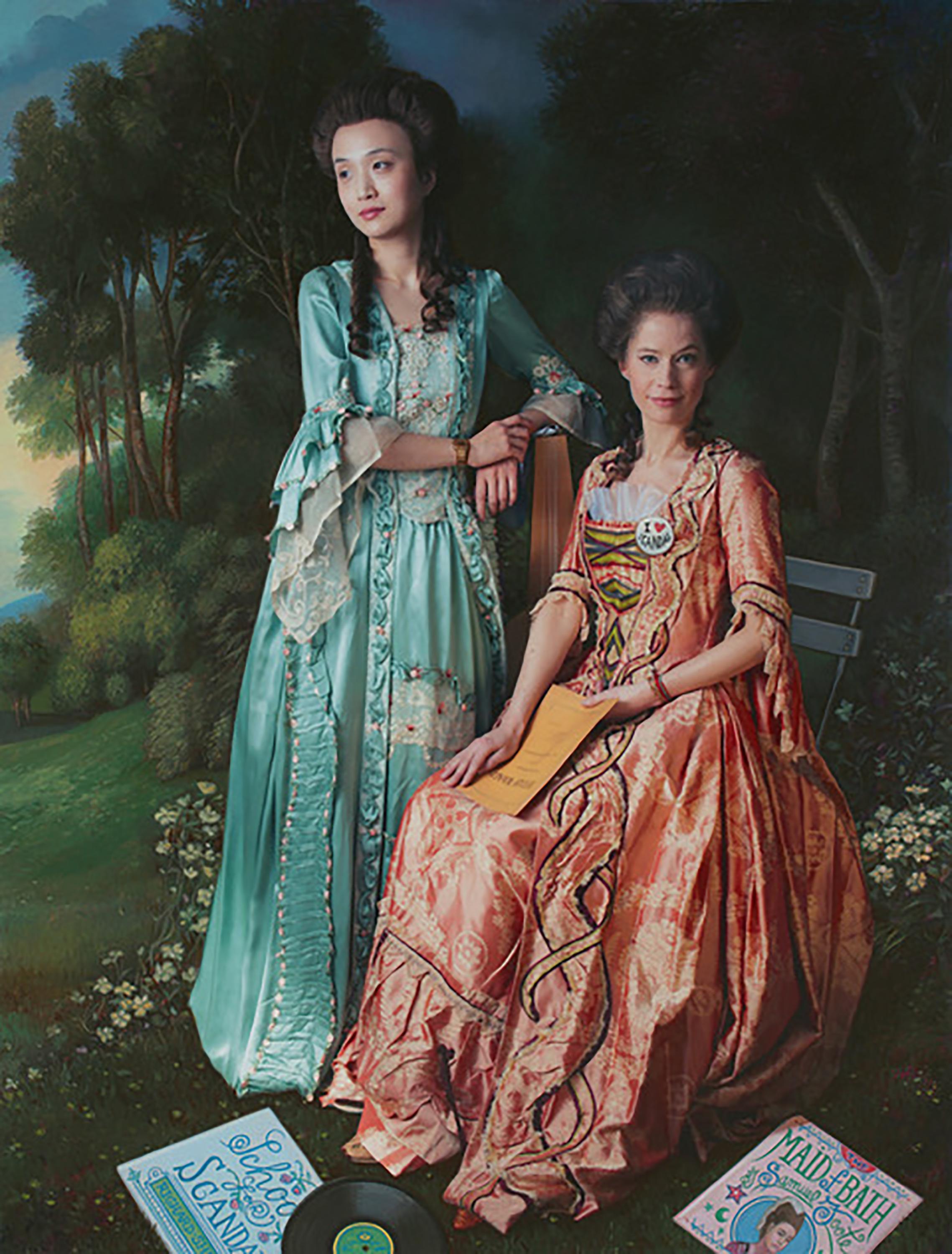 E2 - Kleinveld & Julien Portrait Photograph – Ode an Gainsboroughs „The Linley Sisters“