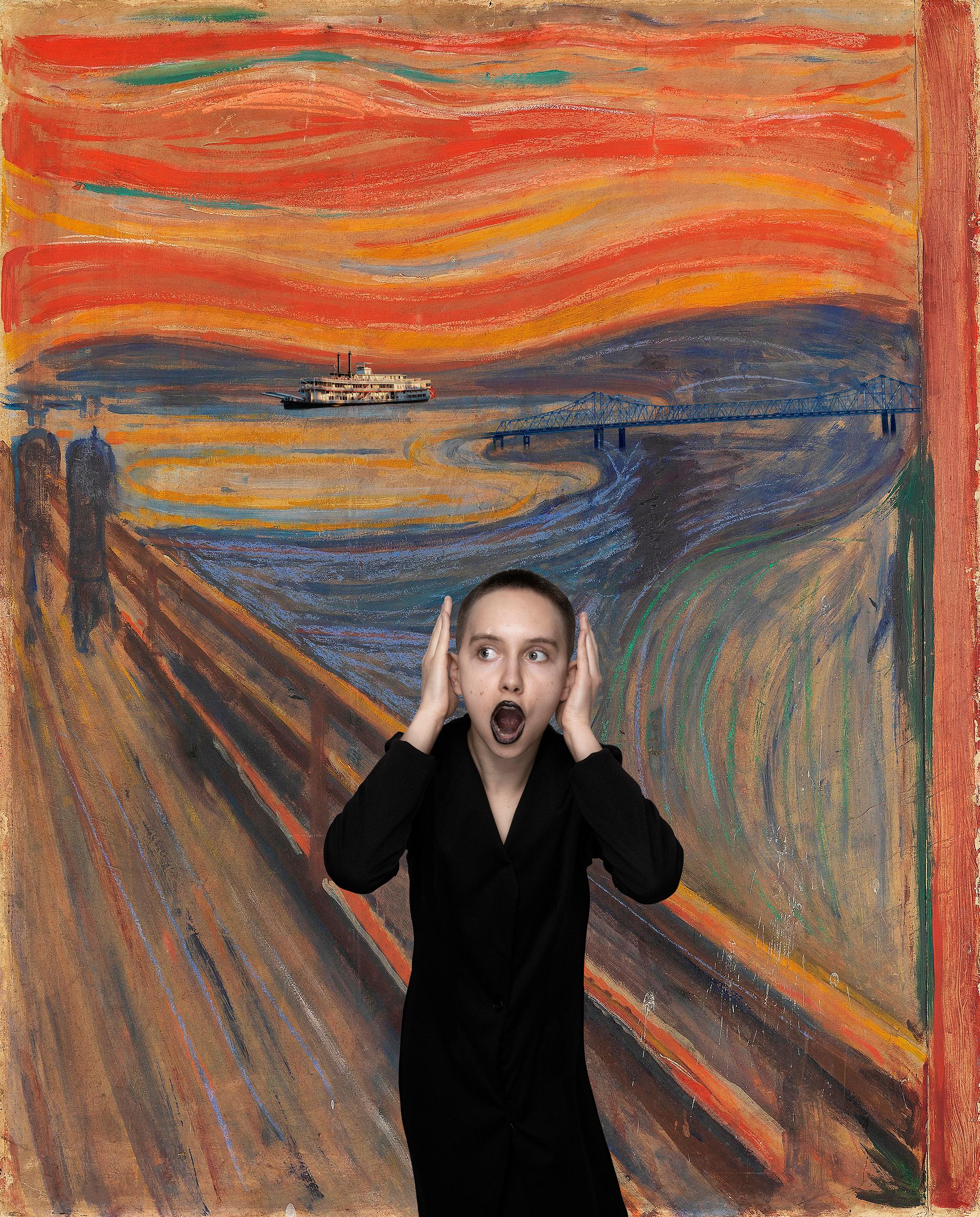 E2 - Kleinveld & Julien Figurative Photograph - Ode to Munch's 'The Scream'