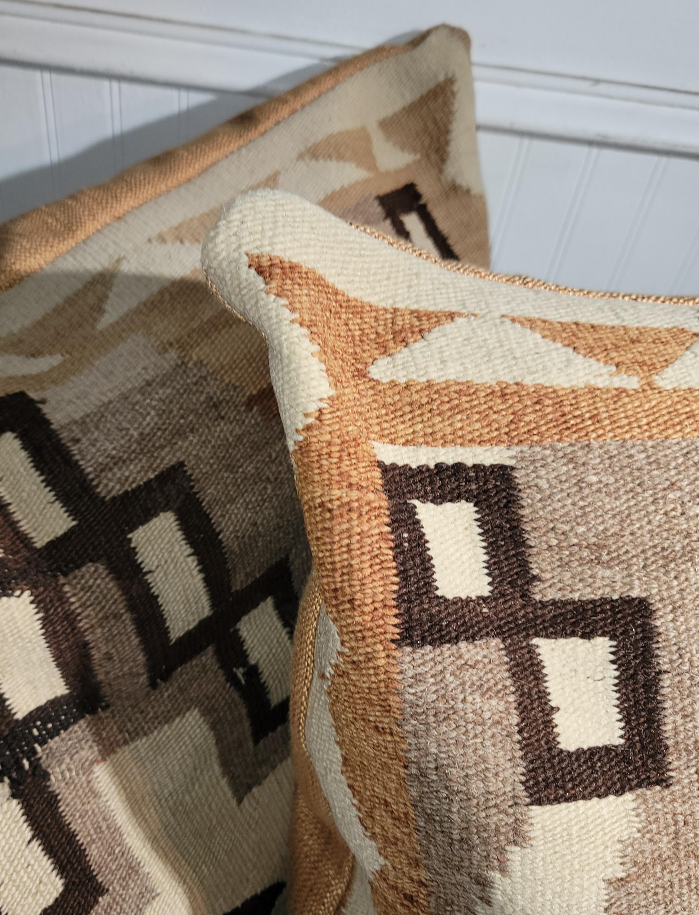 Americano Cuscino E.20thc Geometrico con tessitura Navajo in vendita