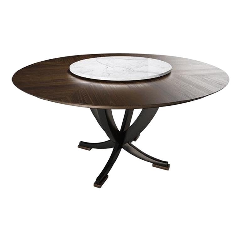 E214/215 Eclipse Round Dining Table with Lazy Susan
