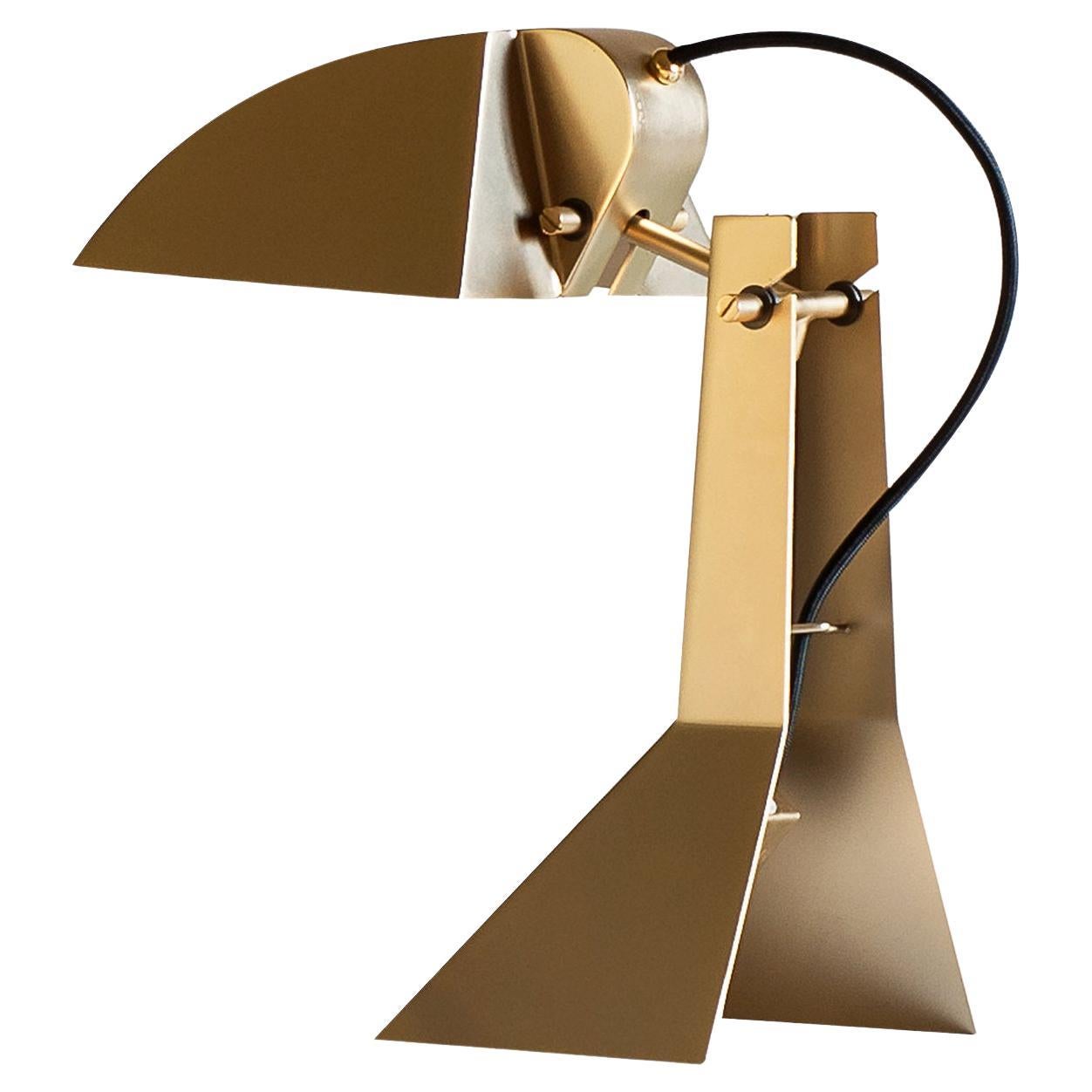 E63 Champagne Gold Table Lamp For Sale