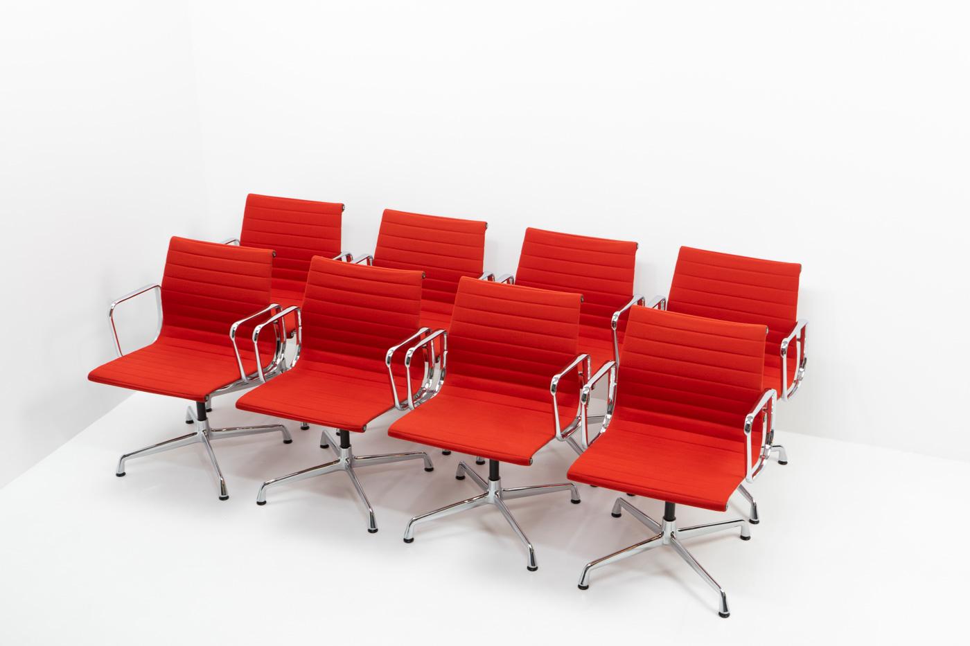 Mid-Century Modern EA 107 Alu Group Office Chairs, Vitra / Herman Miller, 1980s