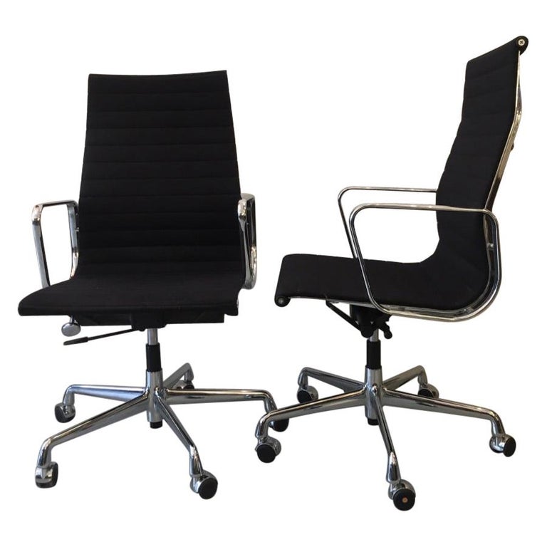 Ea 119 Eames High Back Office Chair Black Hopsak For Sale At 1stdibs