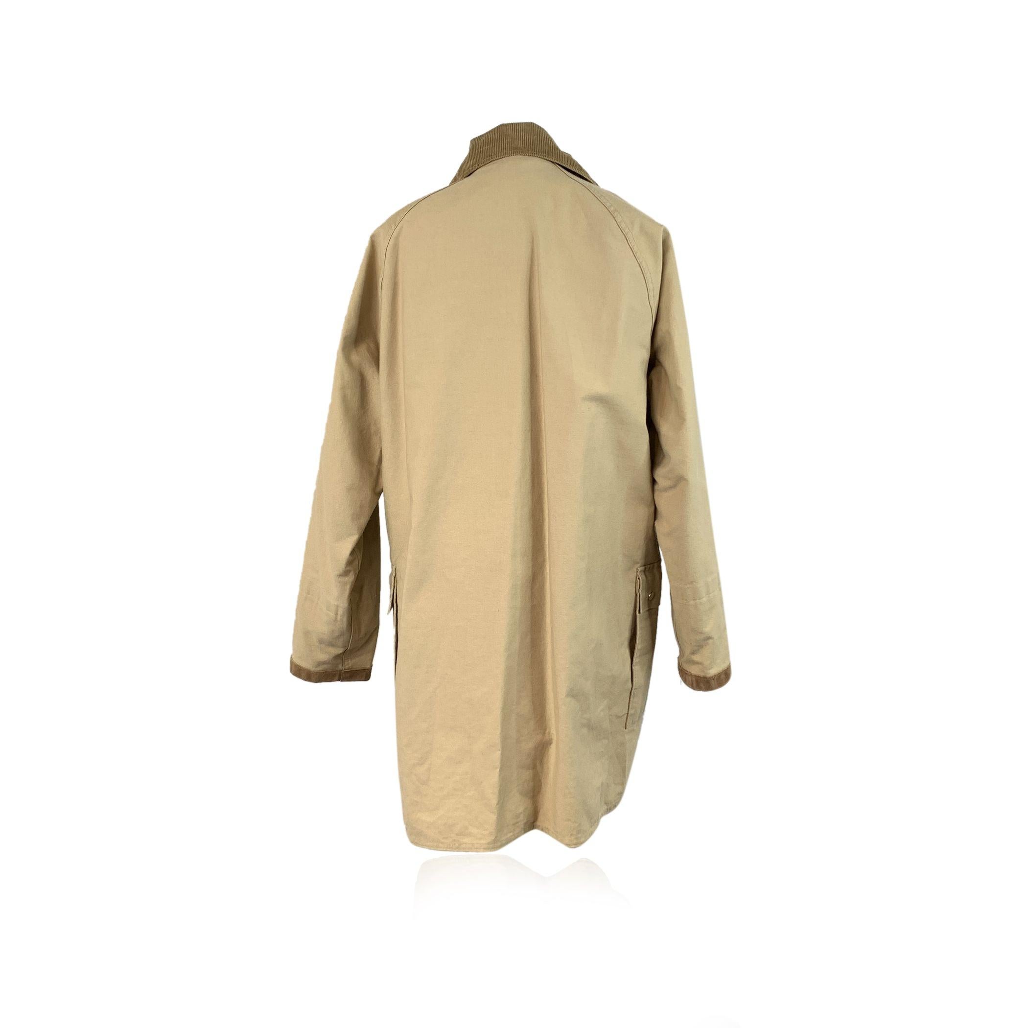 da uomo o donna E.A. Fay Vintage Beige 4 Hook Firefighters Coat Uomo Taglia M
