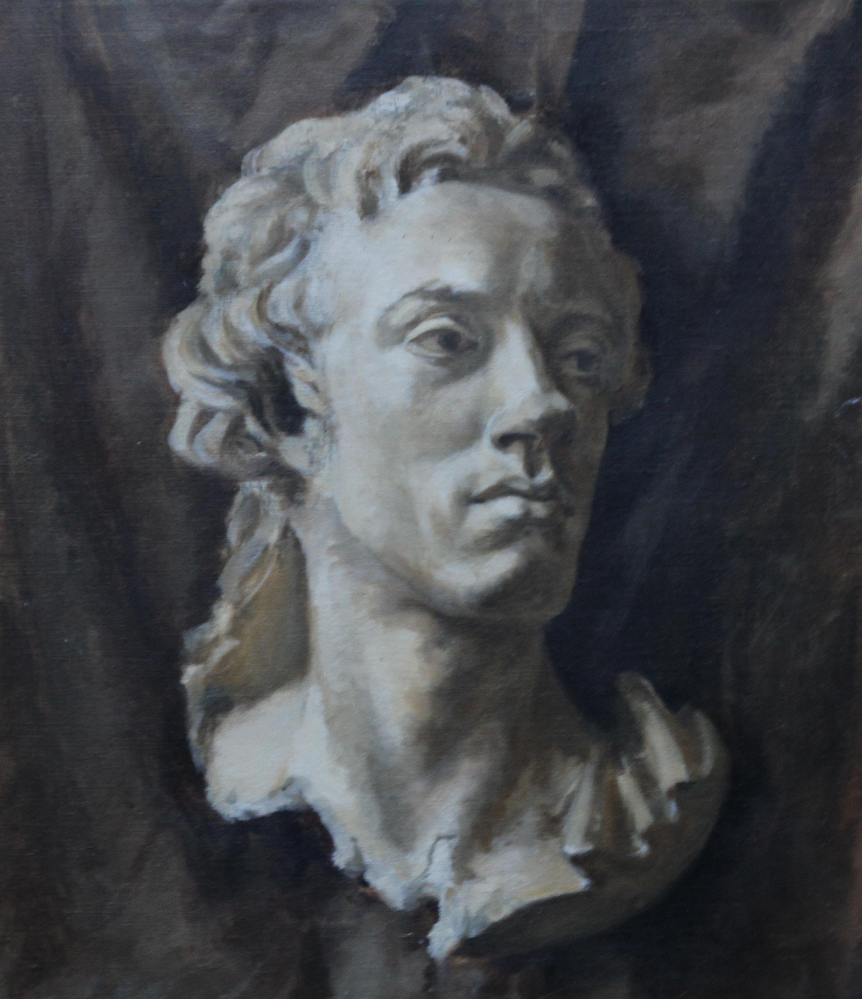 Study of a Marble Bust - British 40's Slade School art still life oil painting - Painting by E.A. Jay