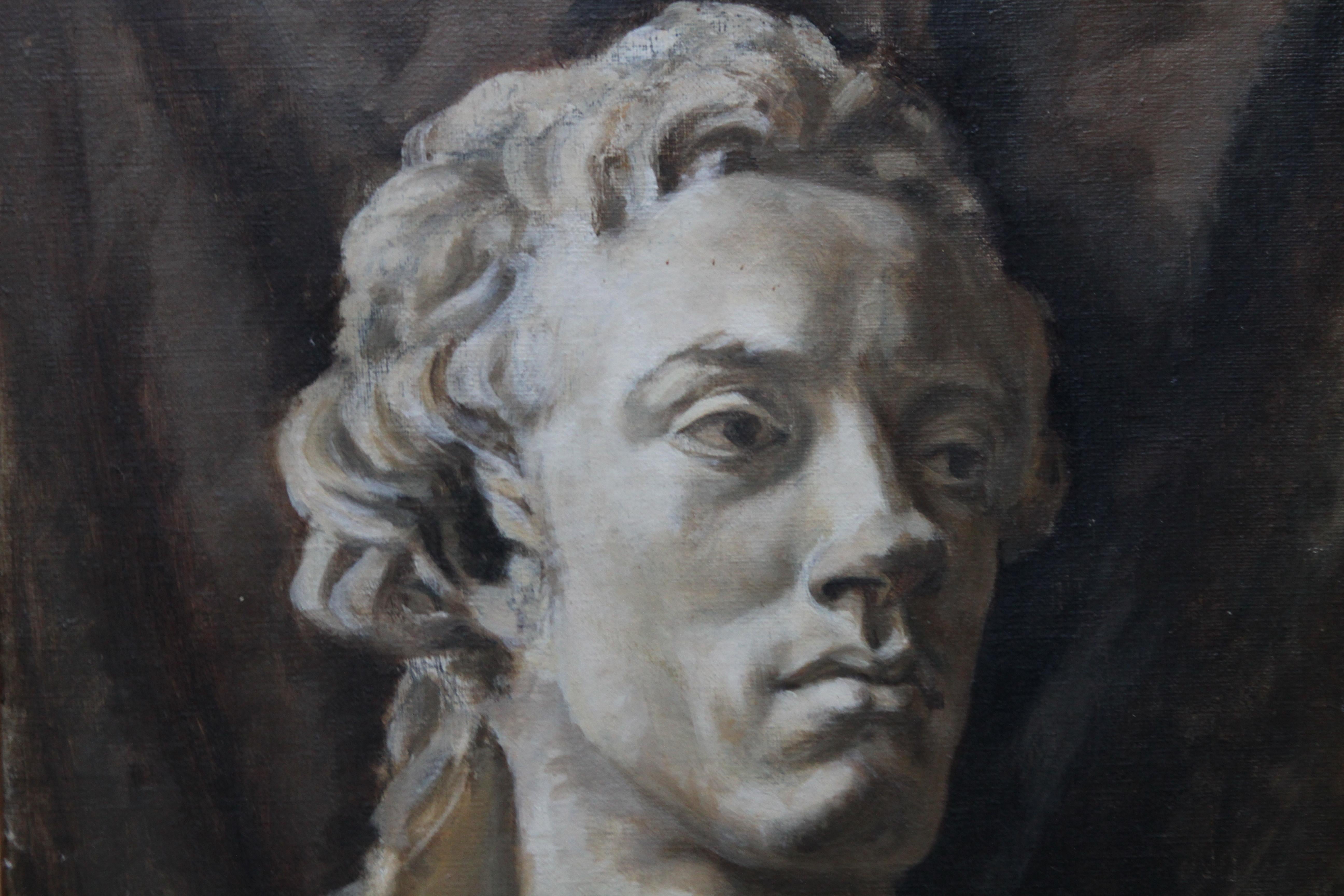 Study of a Marble Bust - British 40's Slade School art still life oil painting 1