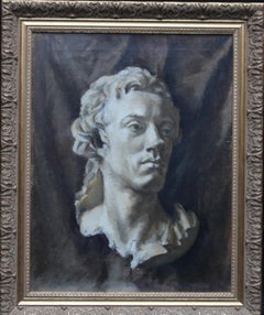 Study of a Marble Bust - British 40's Slade School art still life oil painting