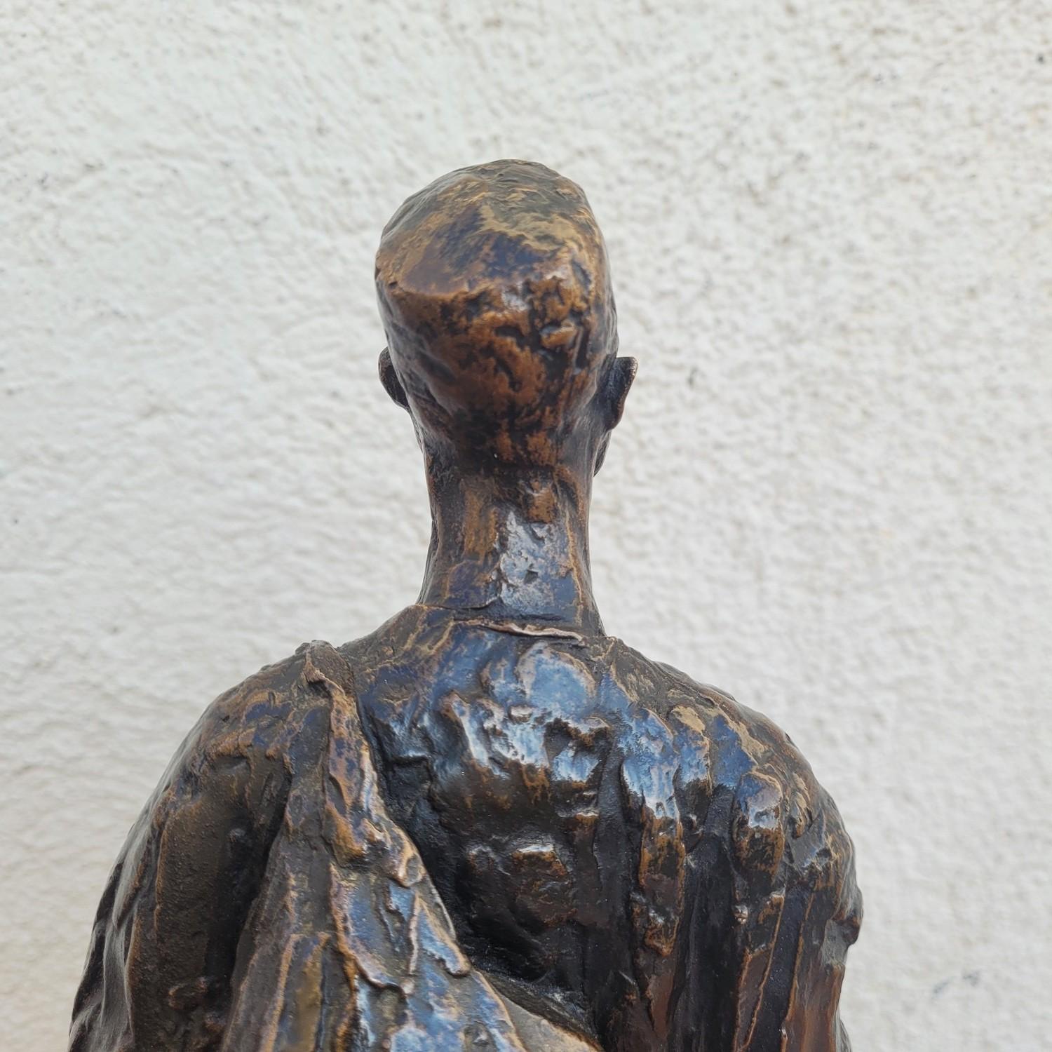 Ea Leroy, camerunés, escultura orientalista de bronce, principios del siglo XX en venta 4