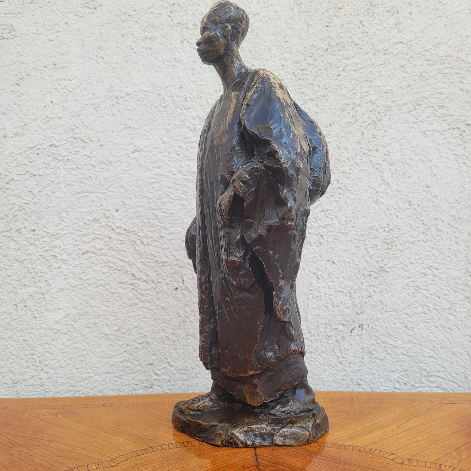 Ea Leroy, camerunés, escultura orientalista de bronce, principios del siglo XX en venta 6